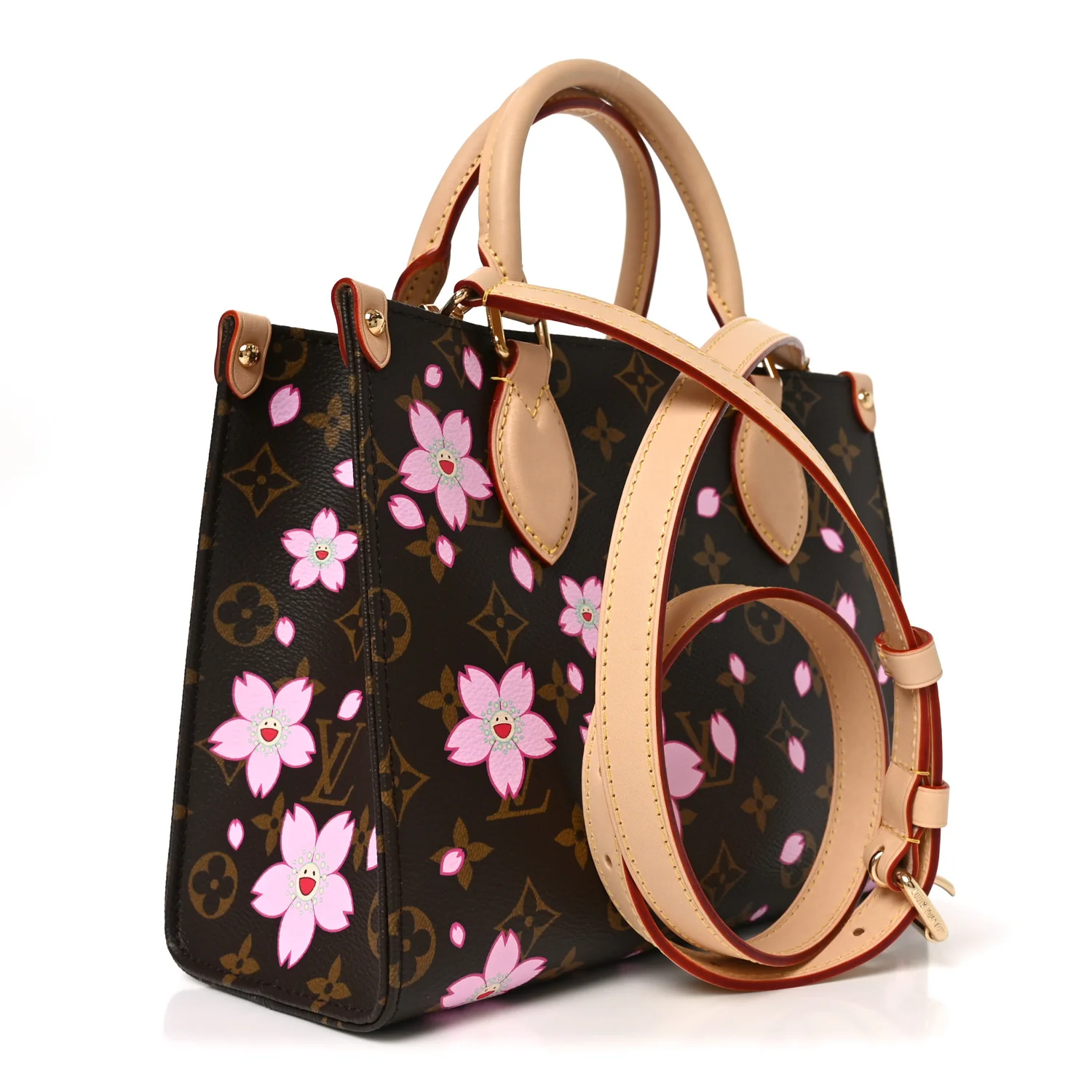 LV X TM Monogram Cherry Blossom Onthego PM Sakura Brown - Image 3