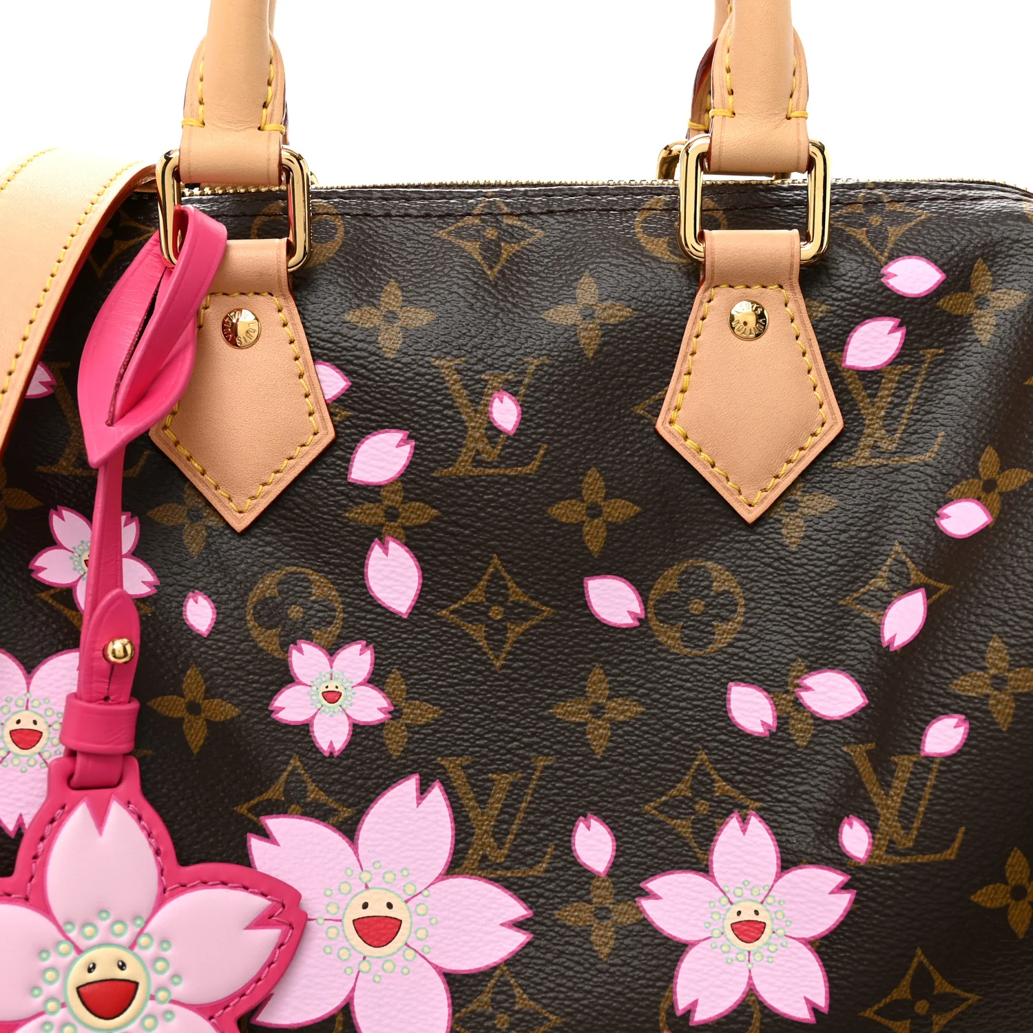 LV X TM Monogram Cherry Blossom Speedy Bandouliere 25 Sakura Brown - Image 8