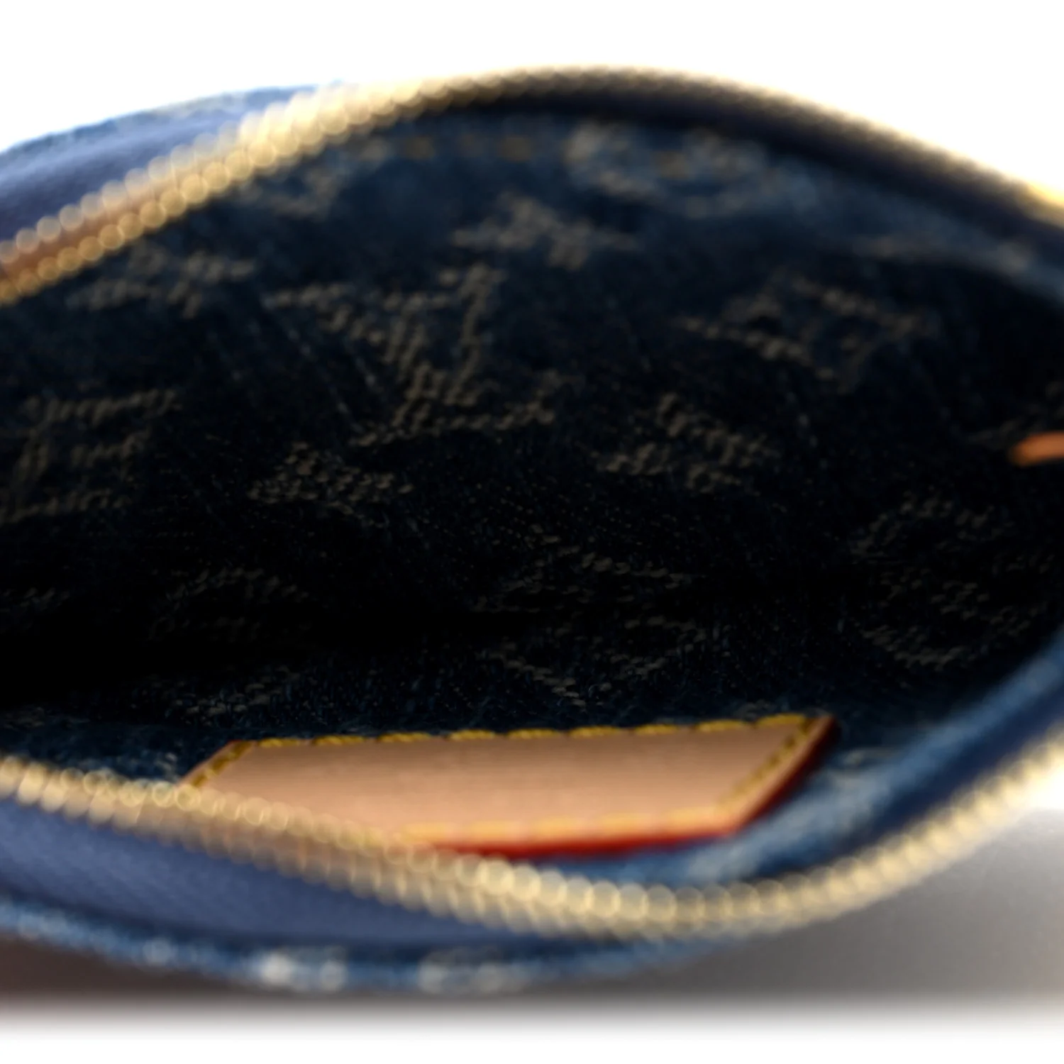 LV X TM Monogram Denim Cerises Key Pouch Blue - Image 5