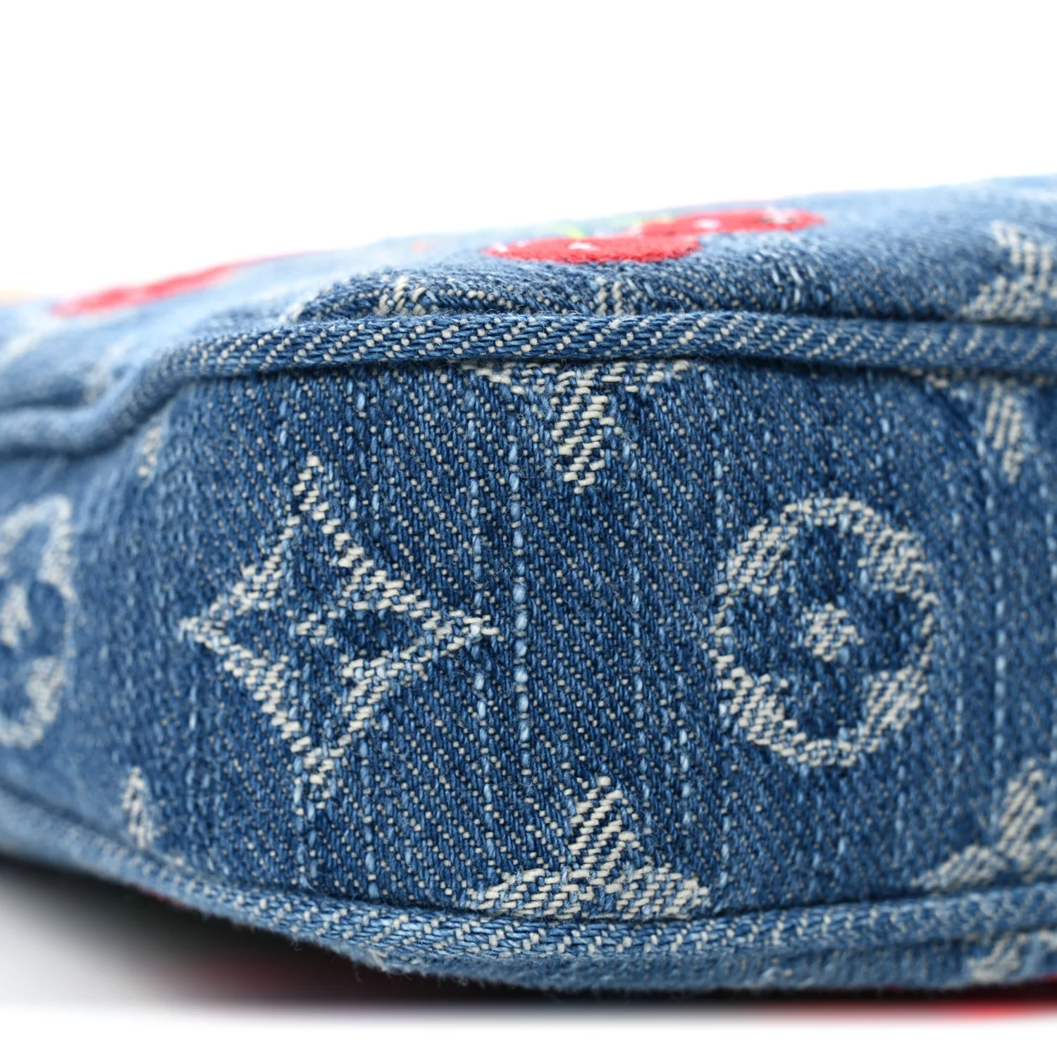 LV X TM Monogram Denim Cerises Pochette Accessories Blue - Image 9