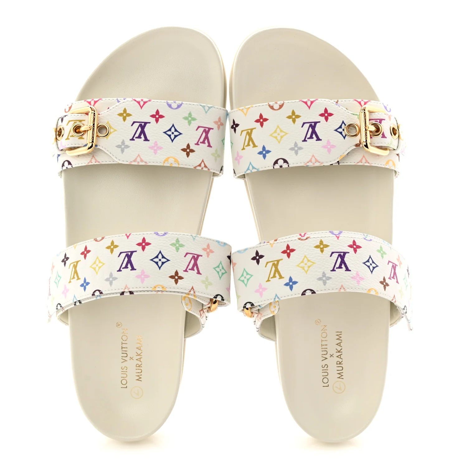 LV X TM Monogram Multicolor Bom Dia Comfort Mule Sandals 38.5 White - Image 2