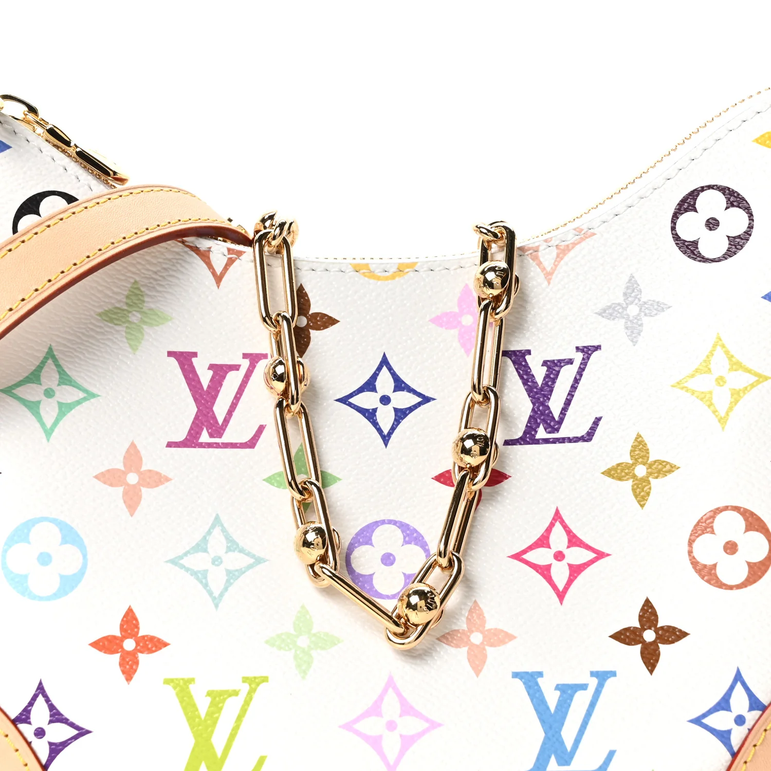 LV X TM Monogram Multicolor Boulogne NM PM White - Image 6