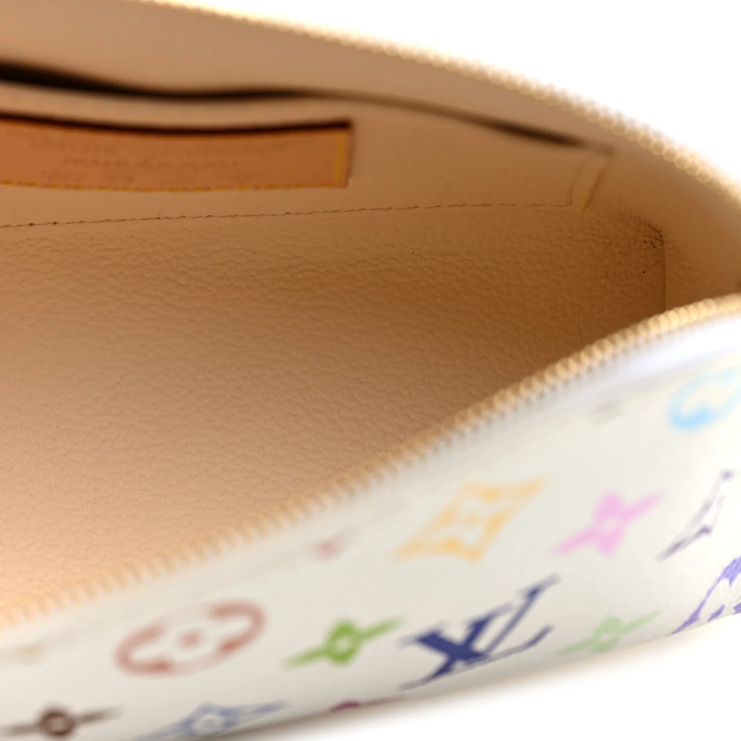 LV x TM Monogram Multicolor Cosmetic Pouch PM White - Image 5