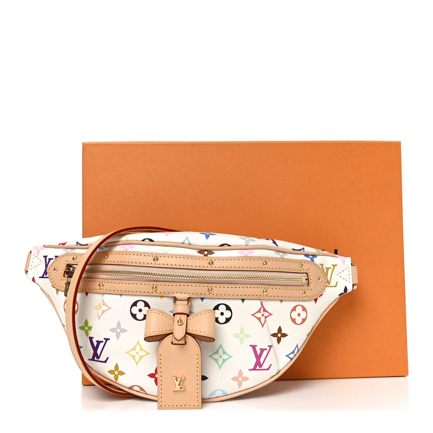 LV X TM Monogram Multicolor High Rise Bumbag White - Image 10