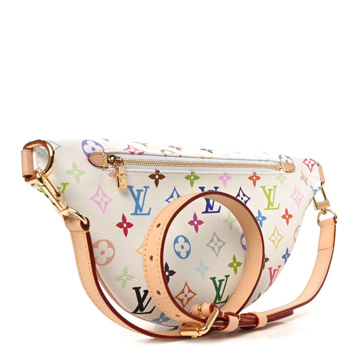 LV X TM Monogram Multicolor High Rise Bumbag White - Image 3