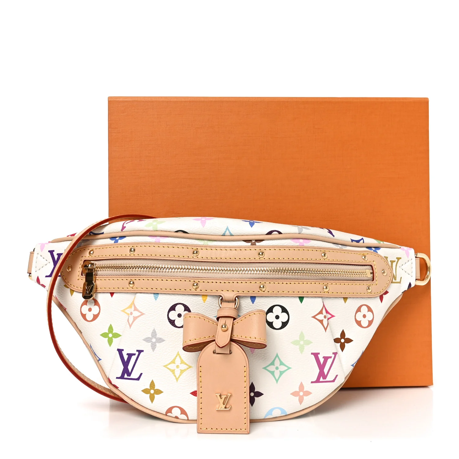 LV X TM Monogram Multicolor High Rise Bumbag White - Image 10