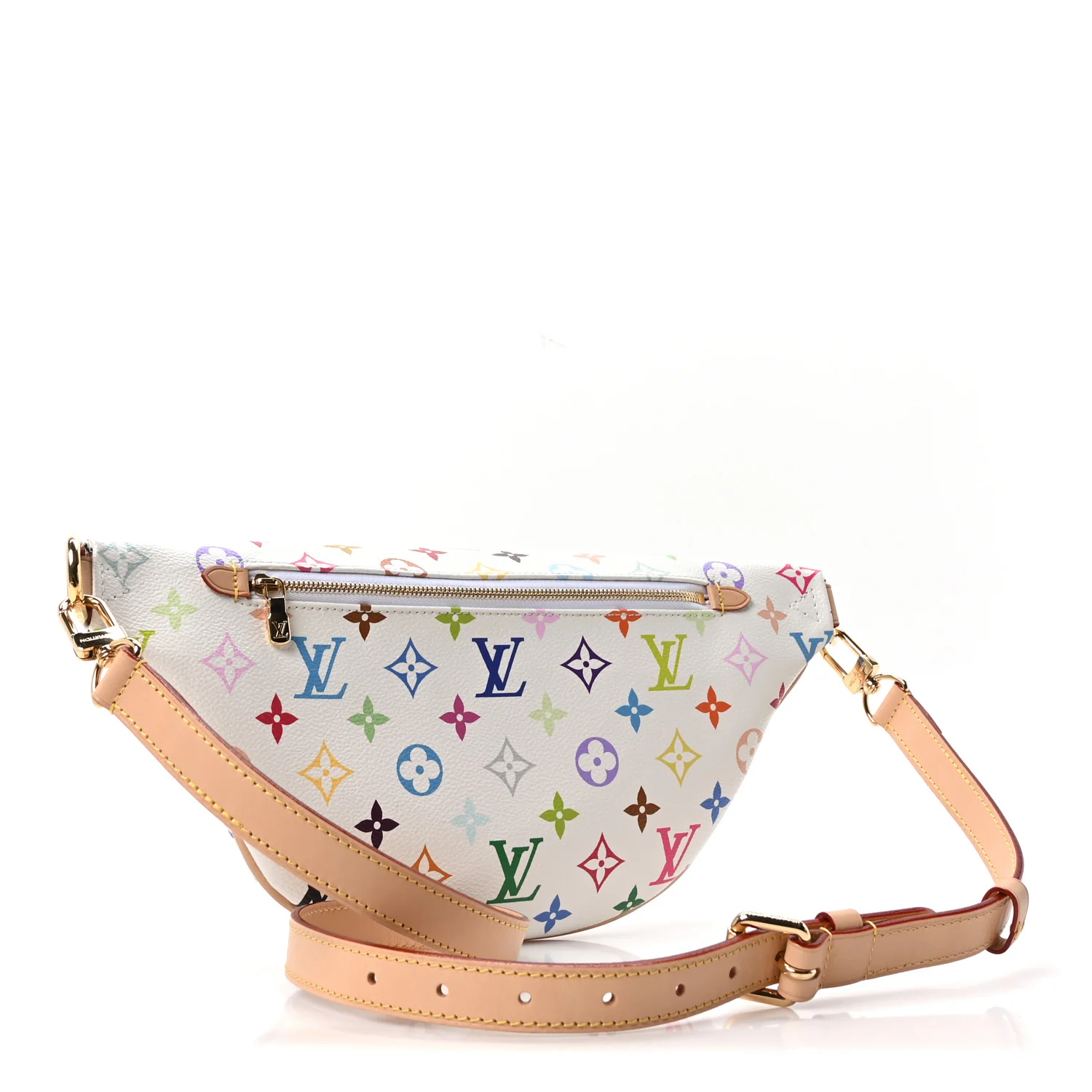 LV X TM Monogram Multicolor High Rise Bumbag White - Image 3