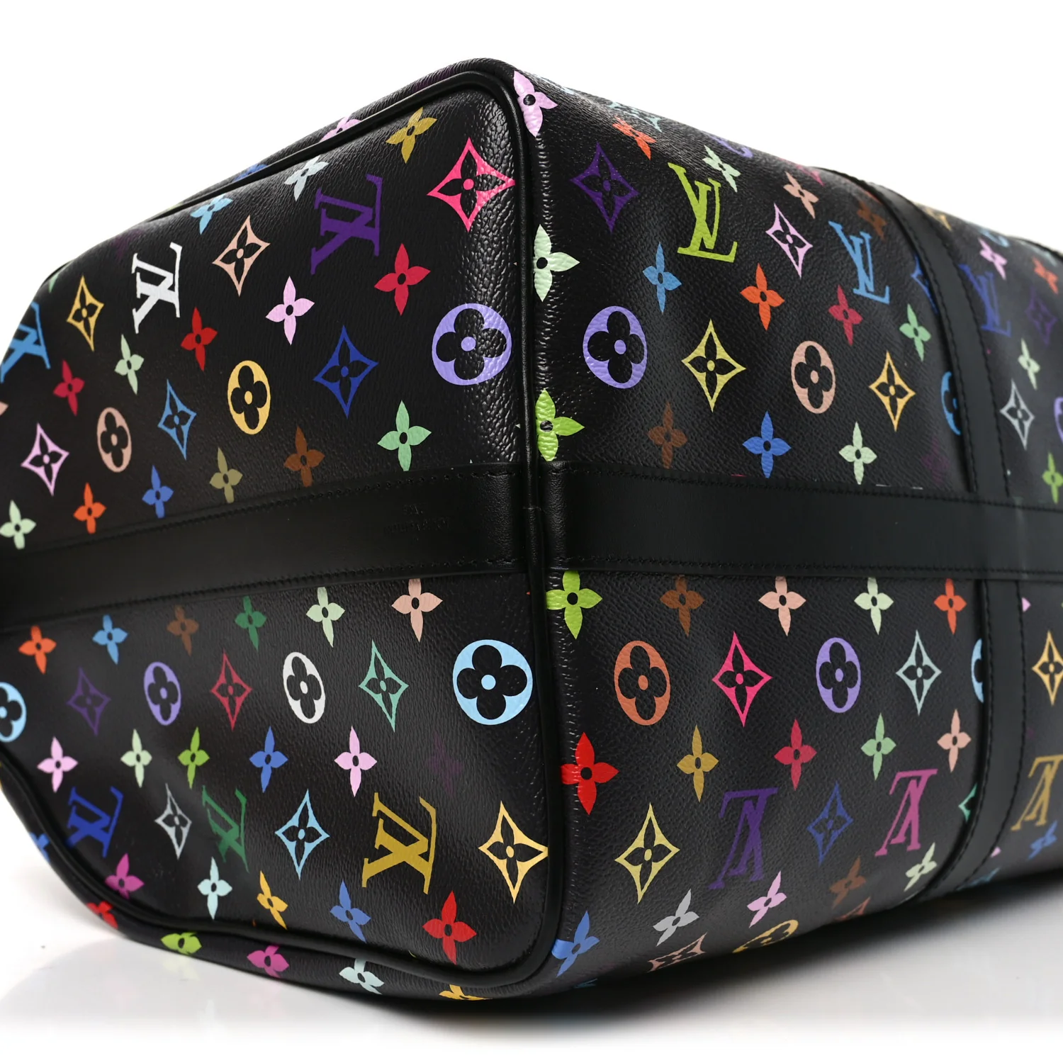 LV X TM Monogram Multicolor Keepall Bandouliere 50 Black - Image 7