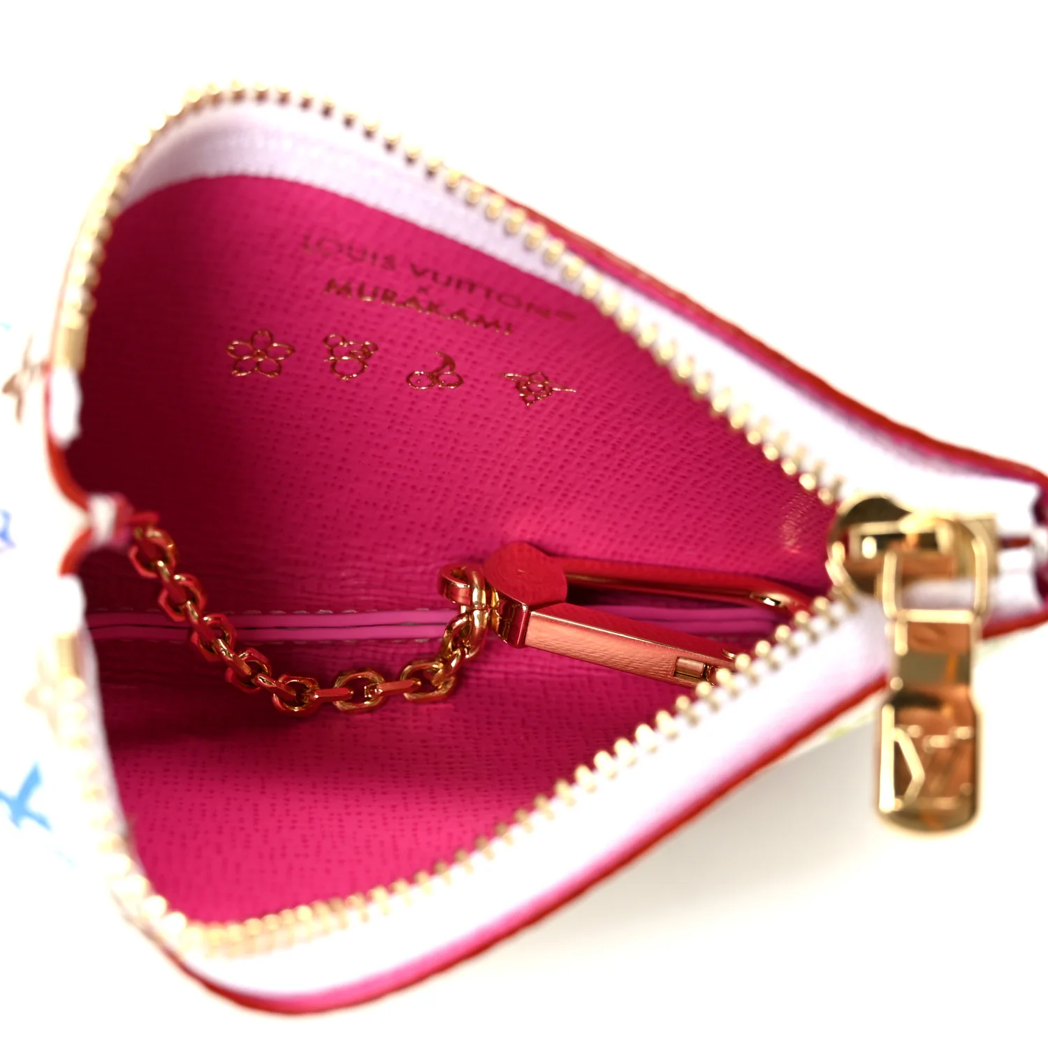 LV X TM Monogram Multicolor Key Pouch White - Image 5