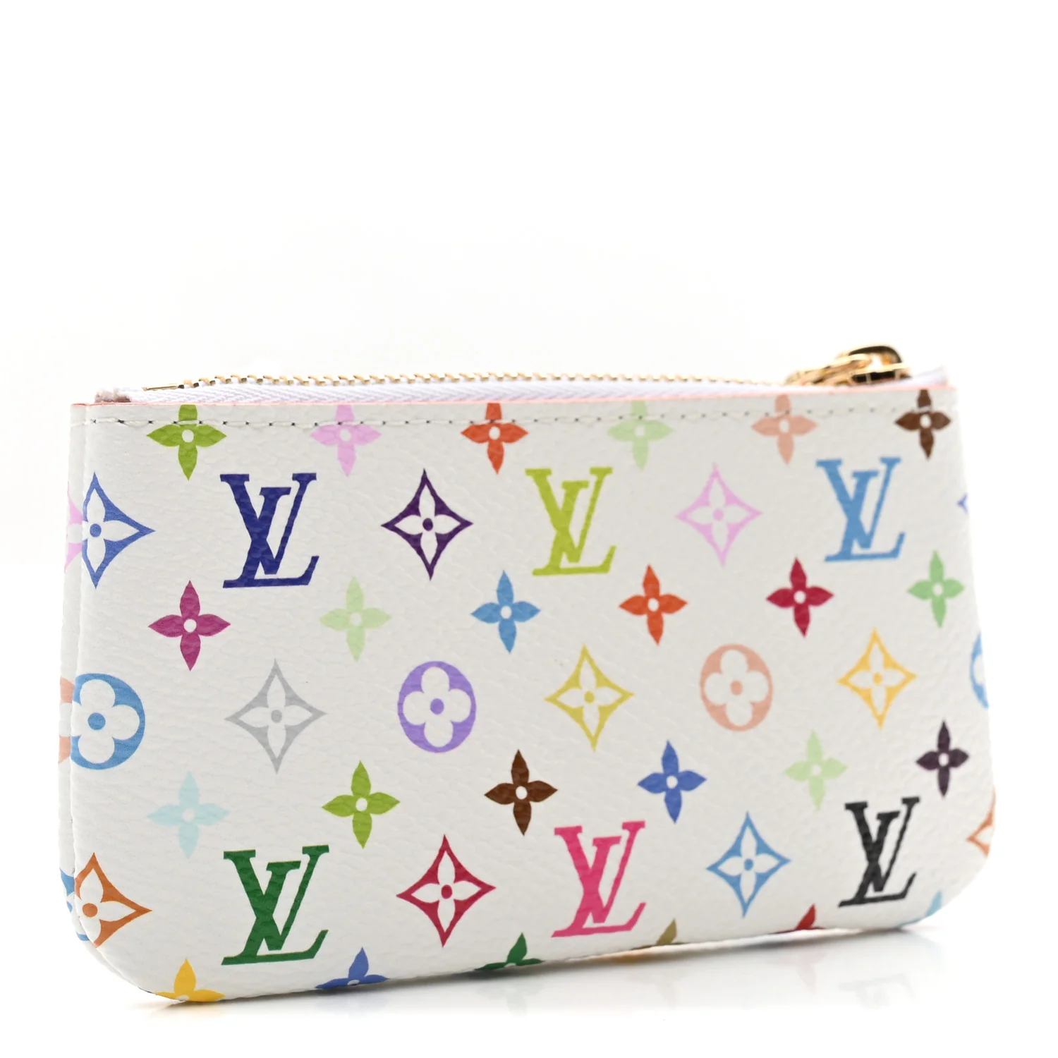 LV X TM Monogram Multicolor Key Pouch White - Image 3