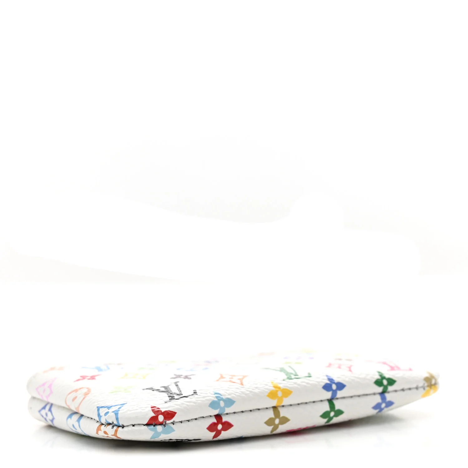 LV X TM Monogram Multicolor Key Pouch White - Image 4