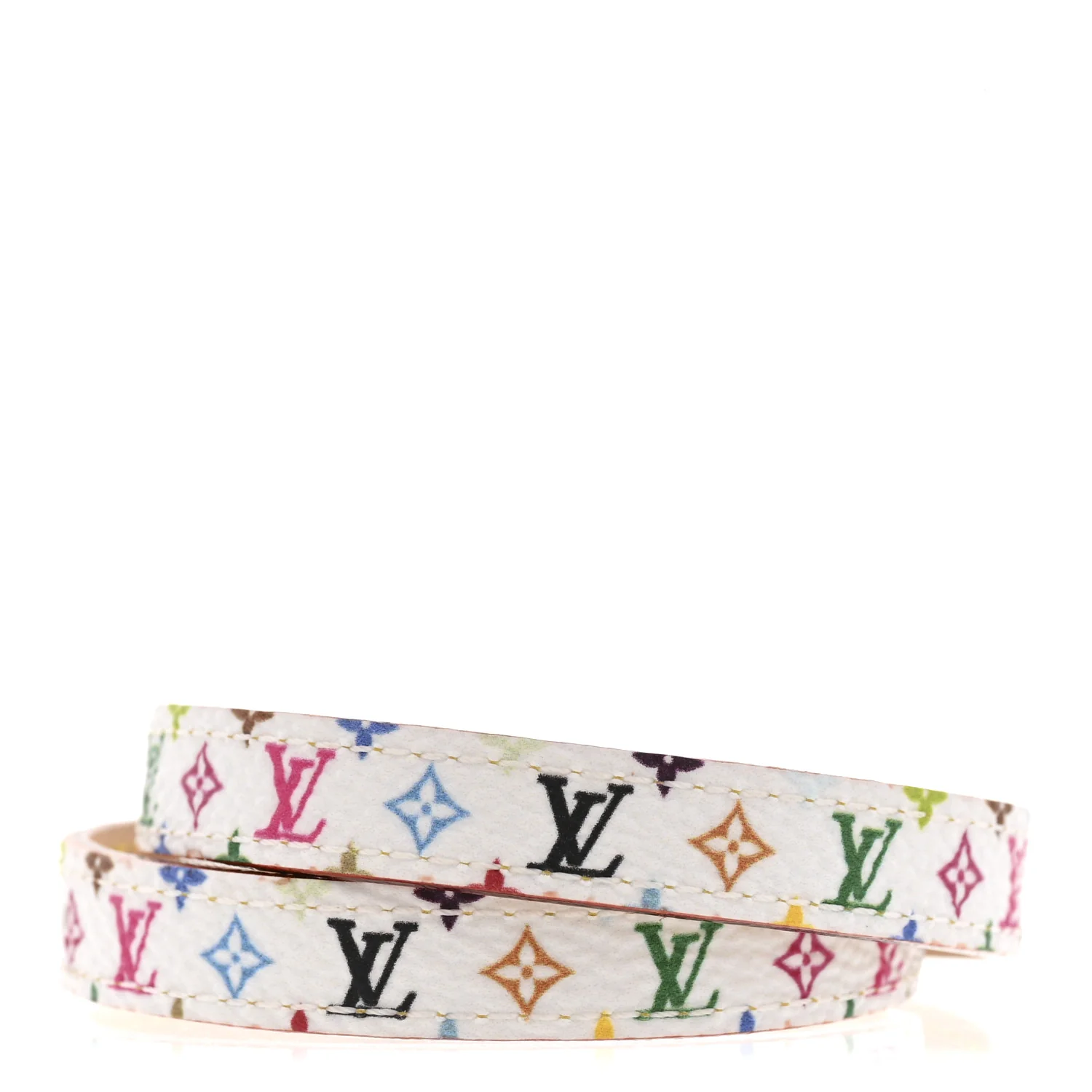 LV X TM Monogram Multicolor LV Signature Bracelet 17 White - Image 3