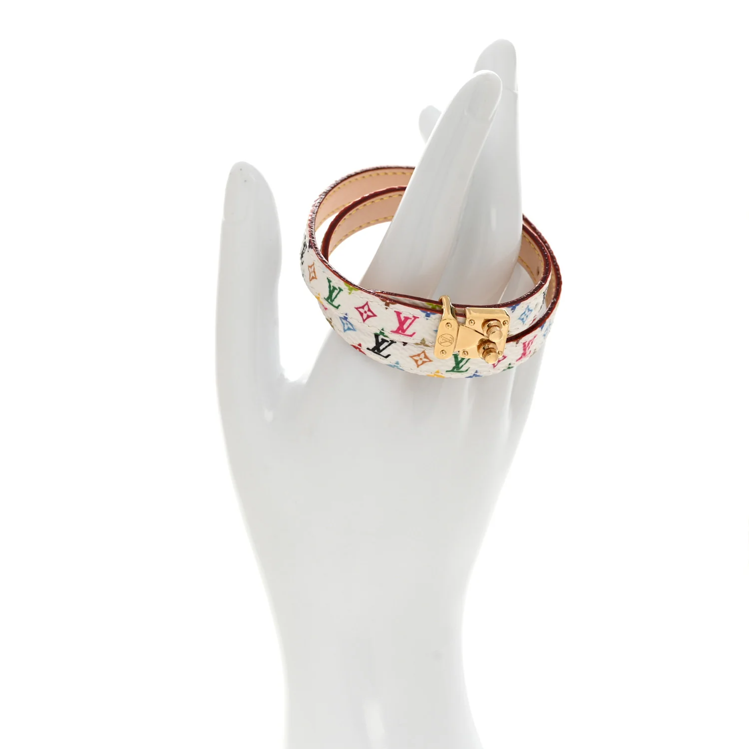 LV X TM Monogram Multicolor LV Signature Bracelet 19 White - Image 2