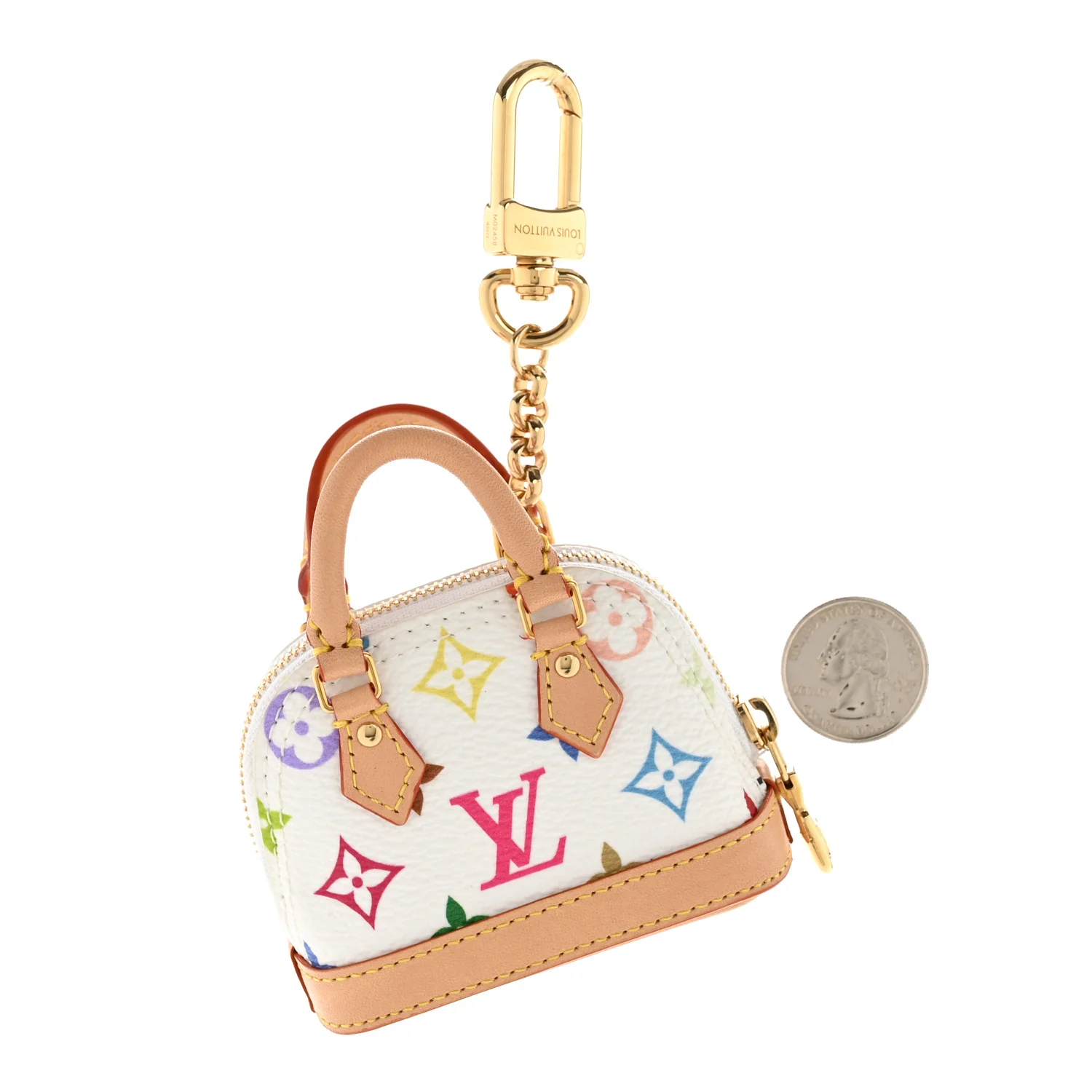 LV x TM Monogram Multicolor Micro Alma Bag Charm White - Image 2