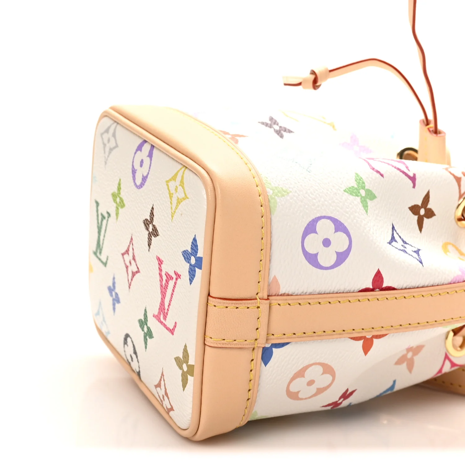 LV X TM Monogram Multicolor Nano Noe NV White - Image 9