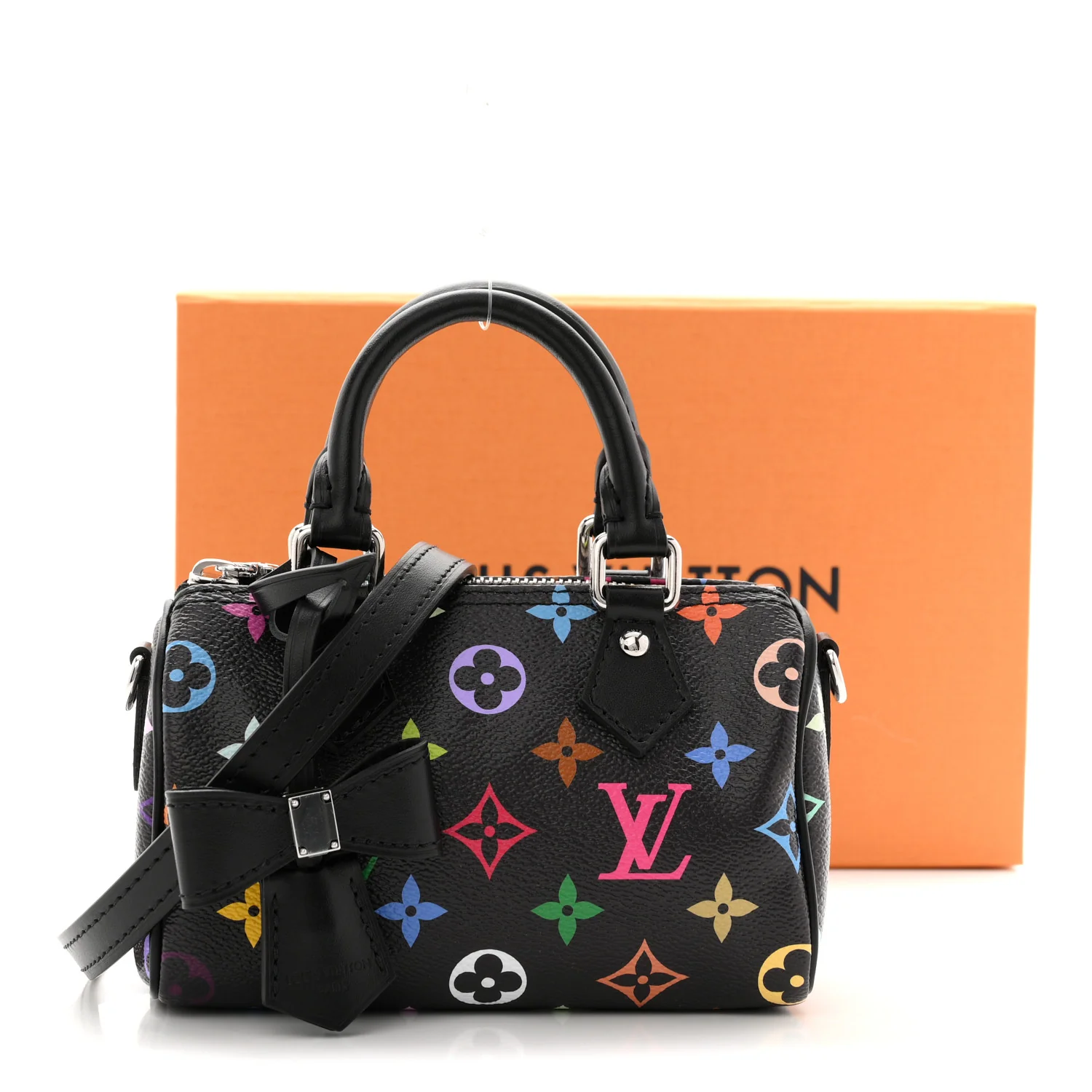 LV X TM Monogram Multicolor Nano Speedy Black - Image 10