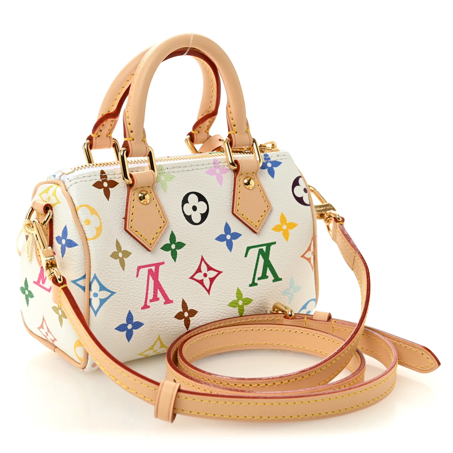 LV X TM Monogram Multicolor Nano Speedy White - Image 3
