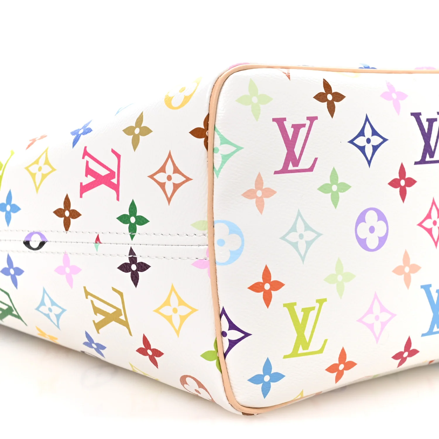 LV X TM Monogram Multicolor Neverfull MM White - Image 8