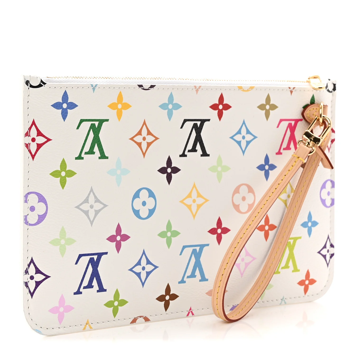 LV X TM Monogram Multicolor Neverfull Pochette White - Image 3