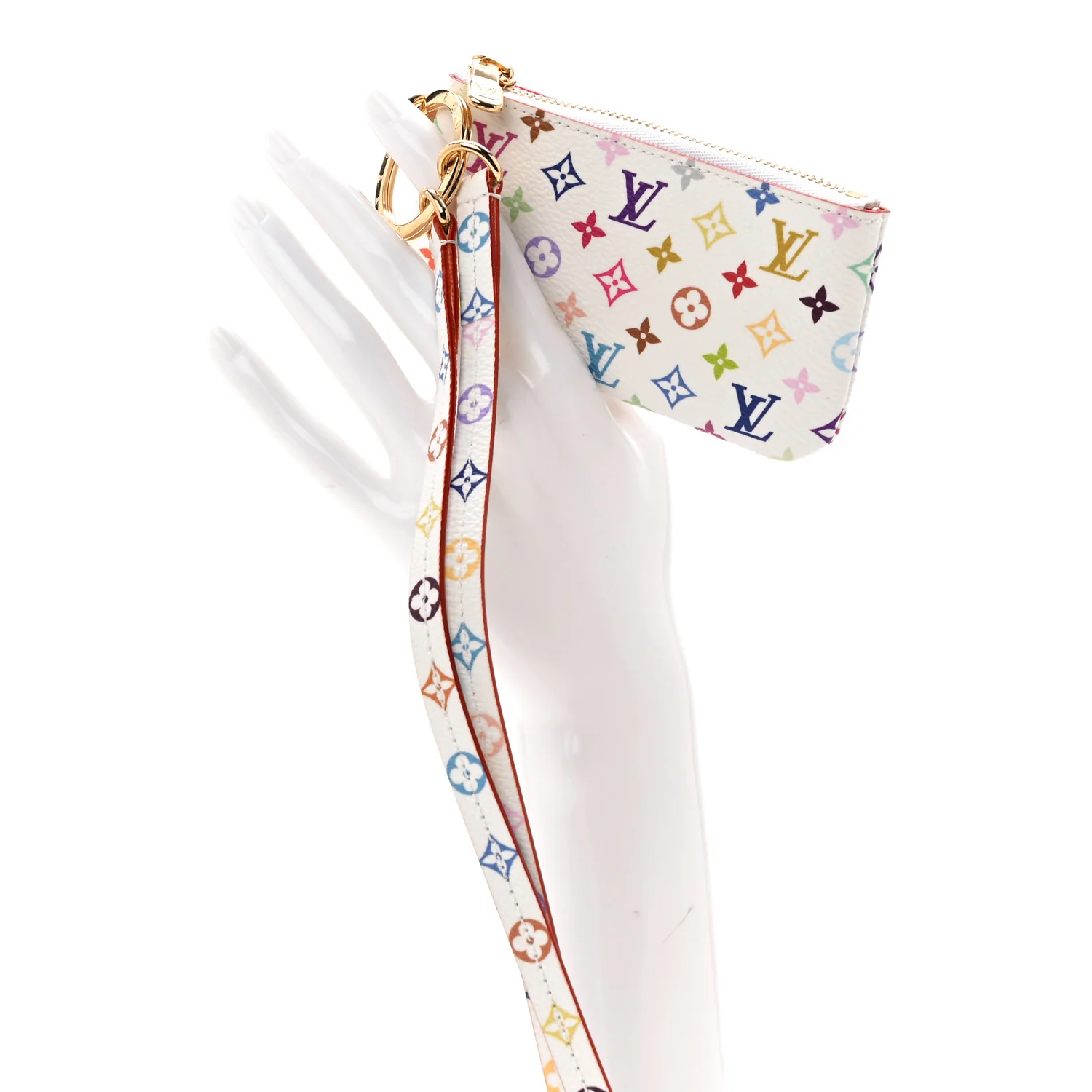 LV X TM Monogram Multicolor Phone Holder White - Image 3