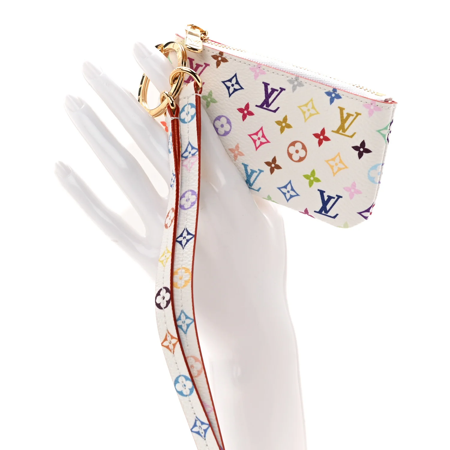 LV X TM Monogram Multicolor Phone Holder White - Image 5
