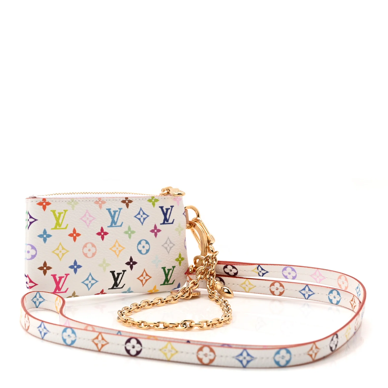 LV X TM Monogram Multicolor Phone Holder White - Image 9