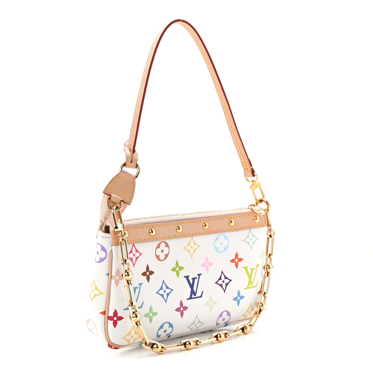 LV X TM Monogram Multicolor Pochette Accessories White - Image 3