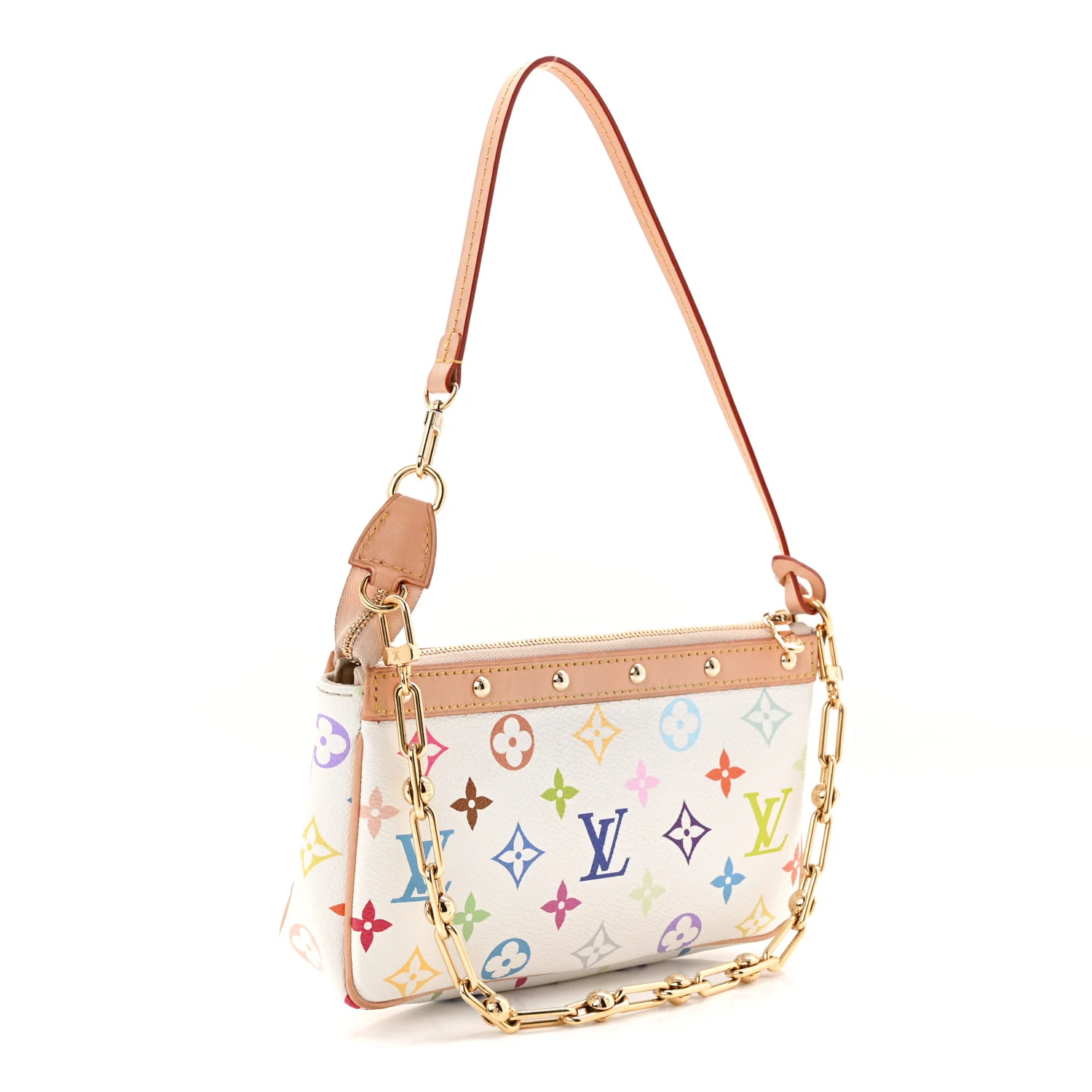 LV X TM Monogram Multicolor Pochette Accessories White - Image 3