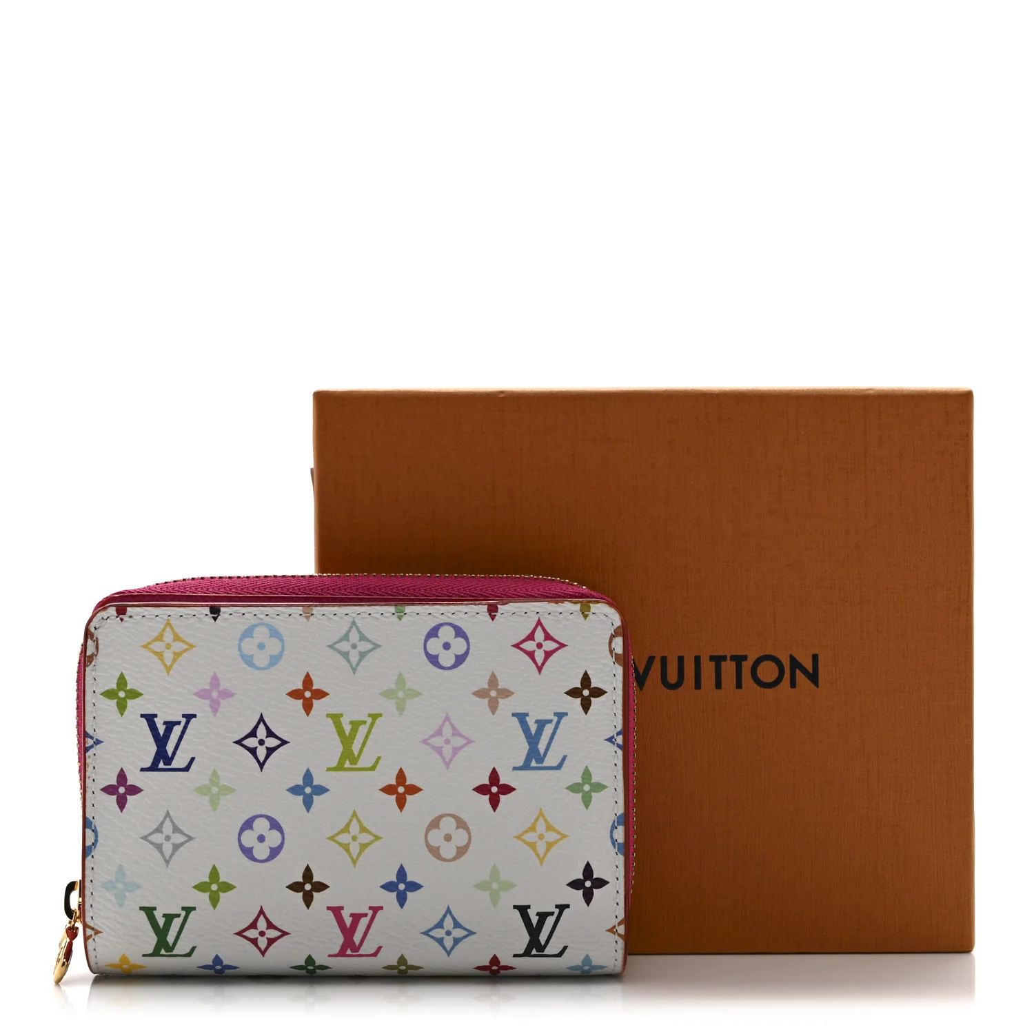 LV X TM Monogram Multicolor Portefeuille Lou Compact Wallet White - Image 10
