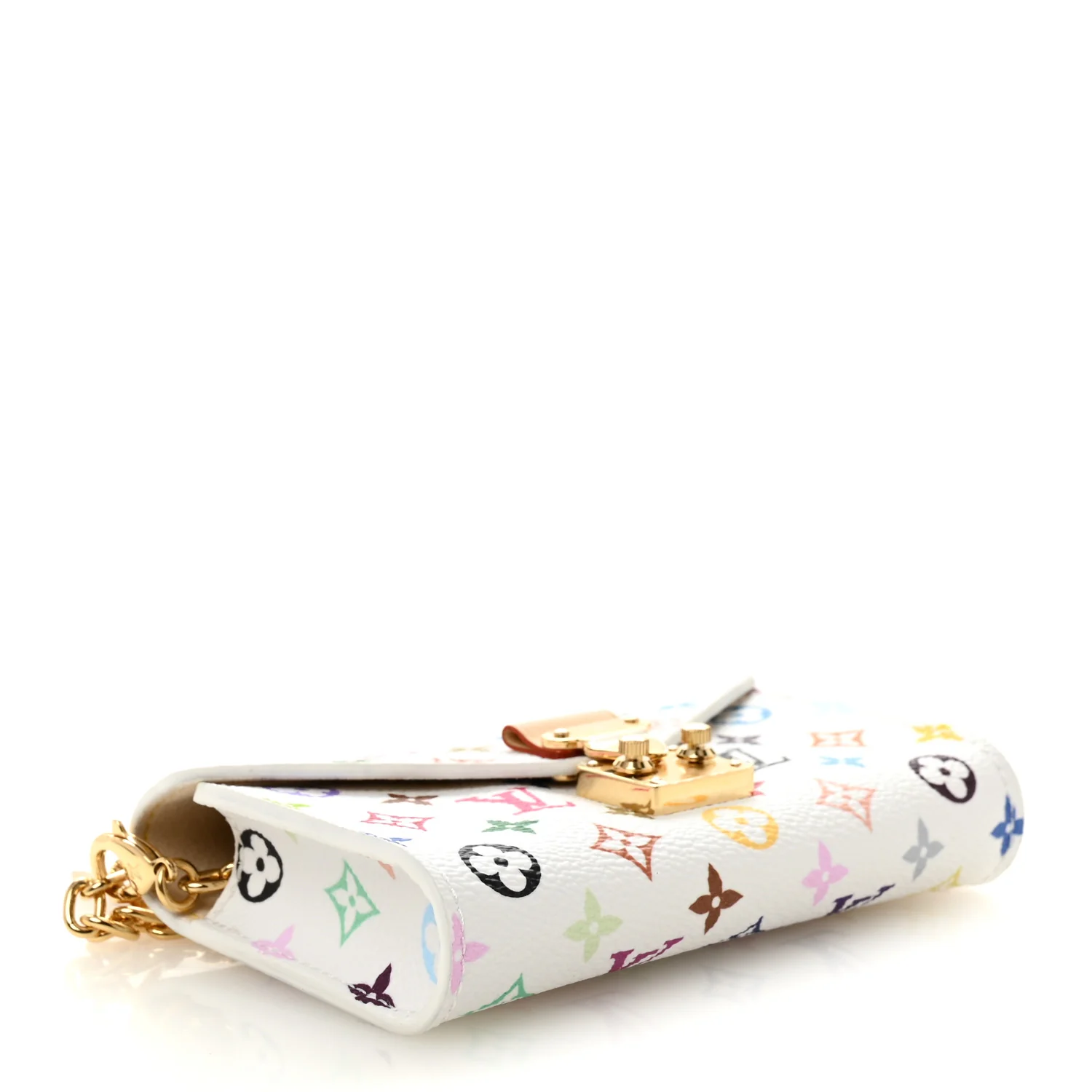 LV X TM Monogram Multicolor Pouch Metis Belt White - Image 3