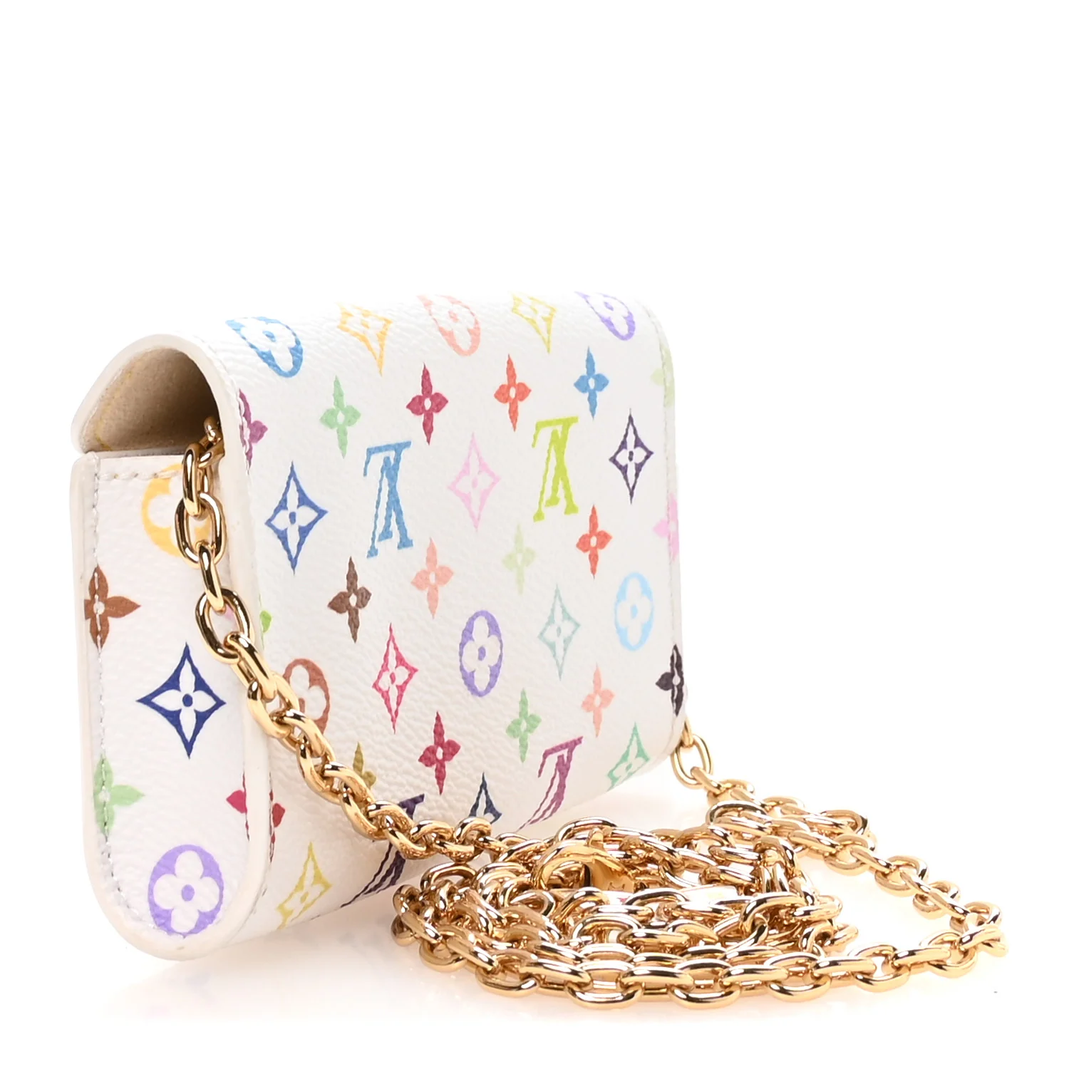 LV X TM Monogram Multicolor Pouch Metis Belt White - Image 3