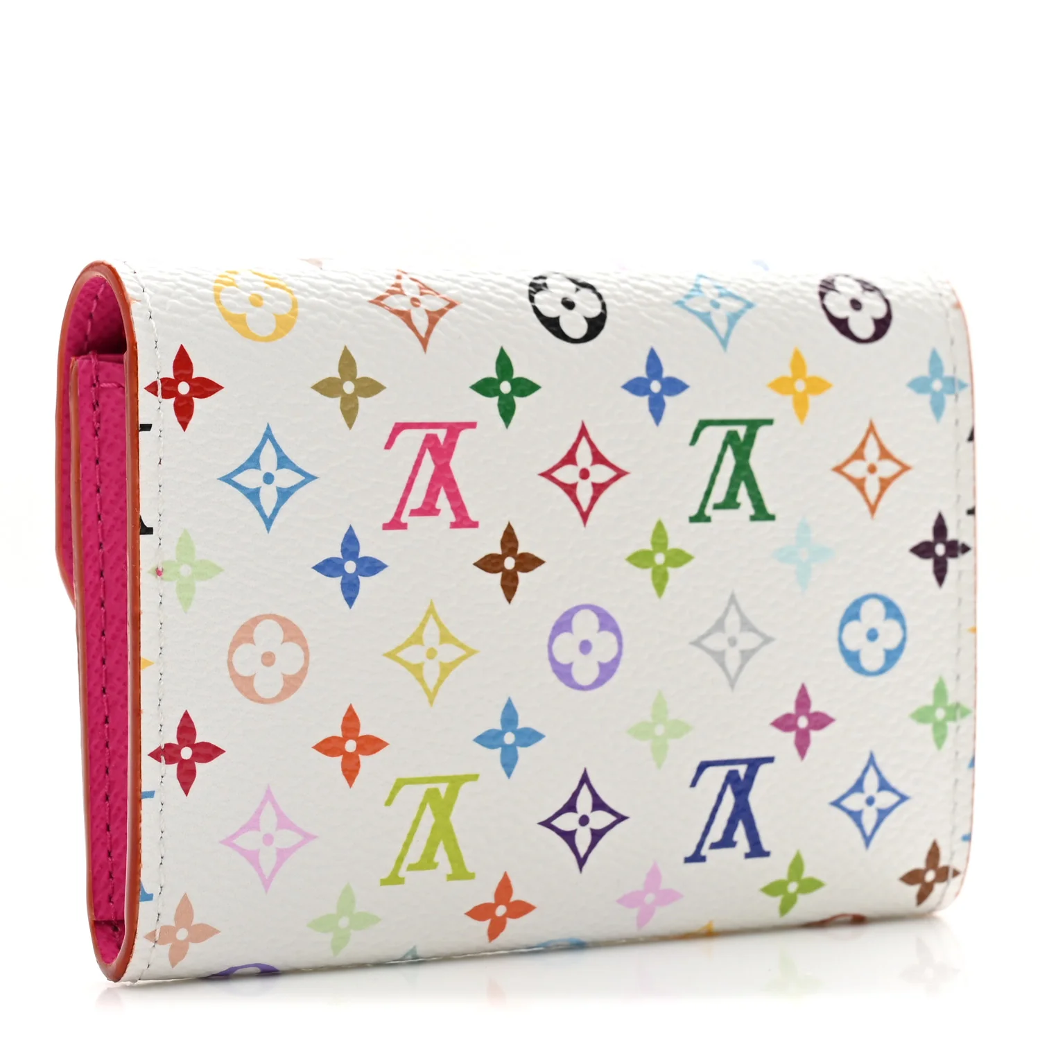 LV X TM Monogram Multicolor Rosalie Coin Purse White Kawaii Pink - Image 3