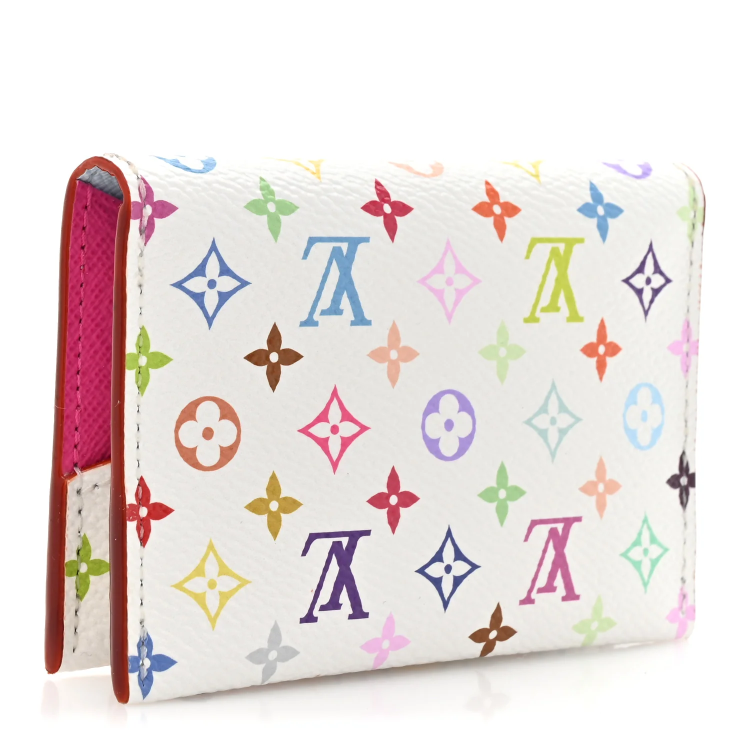 LV X TM Monogram Multicolor Slim Card Holder White - Image 3