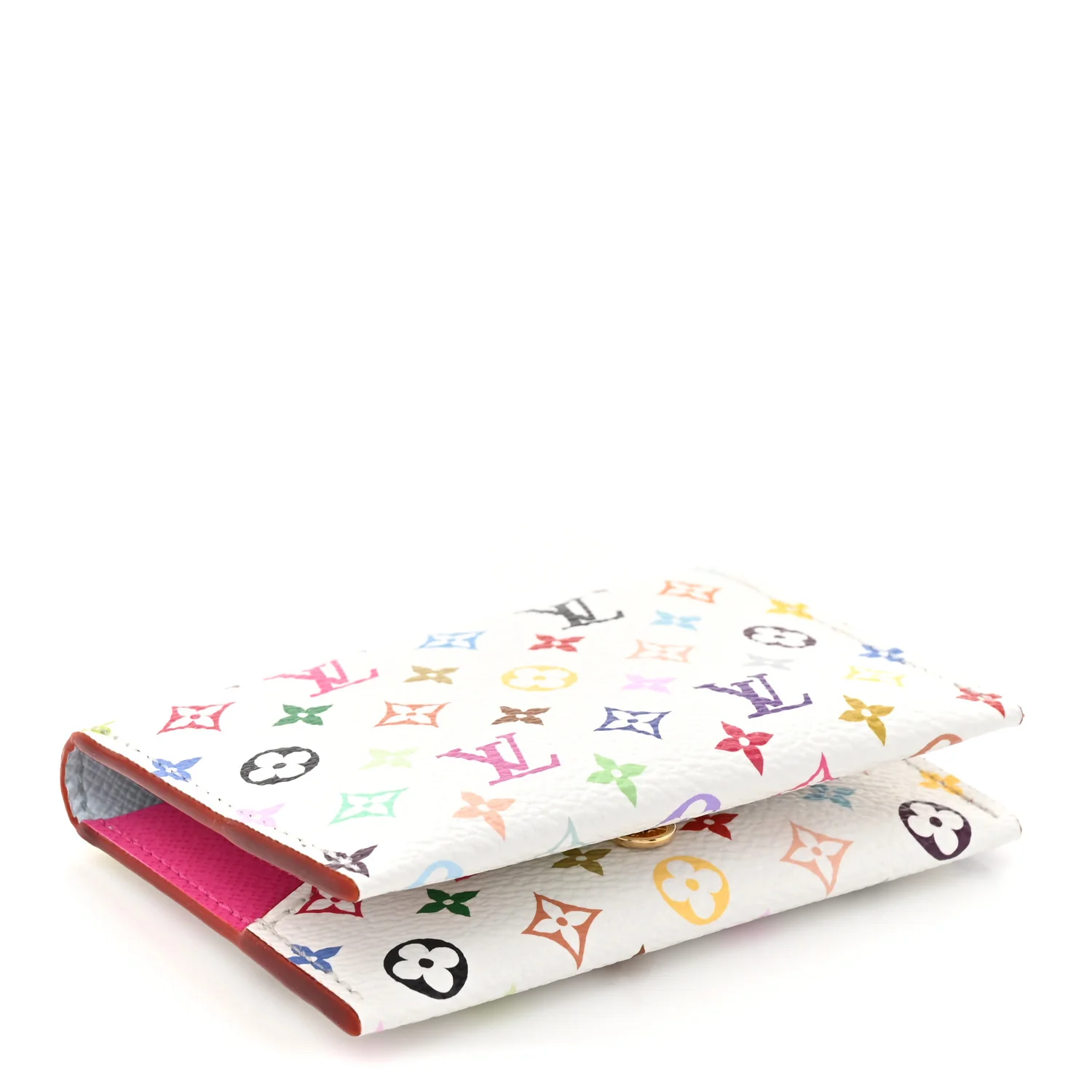 LV X TM Monogram Multicolor Slim Card Holder White - Image 4