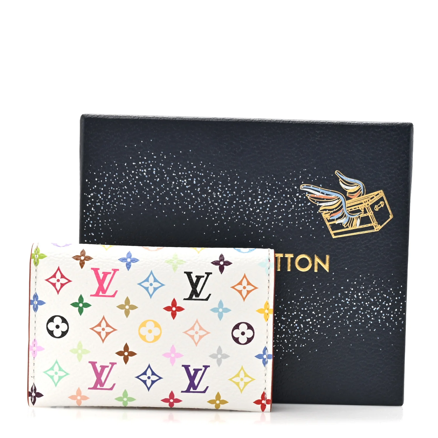 LV X TM Monogram Multicolor Slim Card Holder White - Image 8