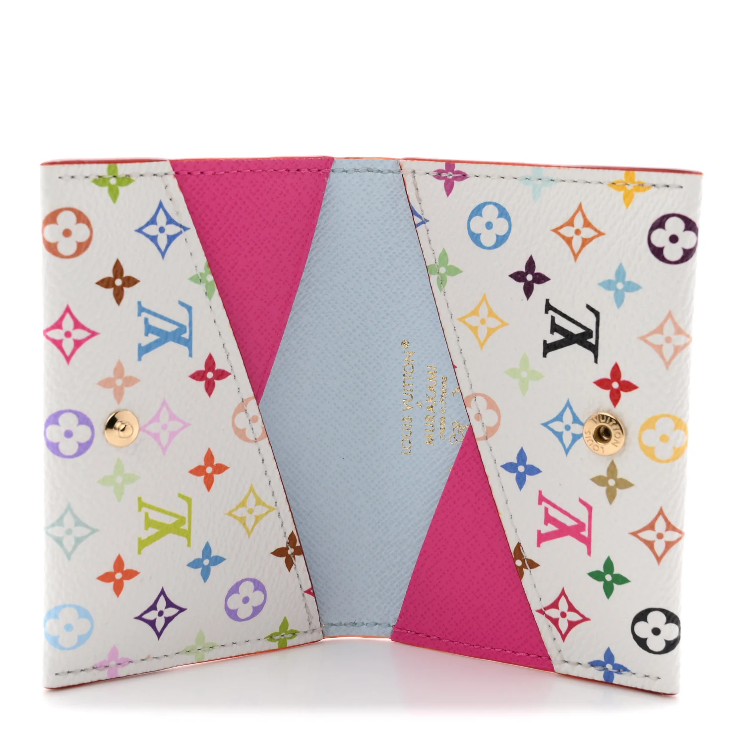 LV X TM Monogram Multicolor Slim Card Holder White - Image 5