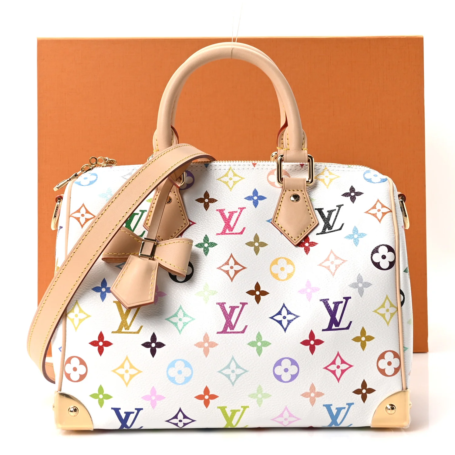 LV X TM Monogram Multicolor Speedy Bandouliere 25 White - Image 10