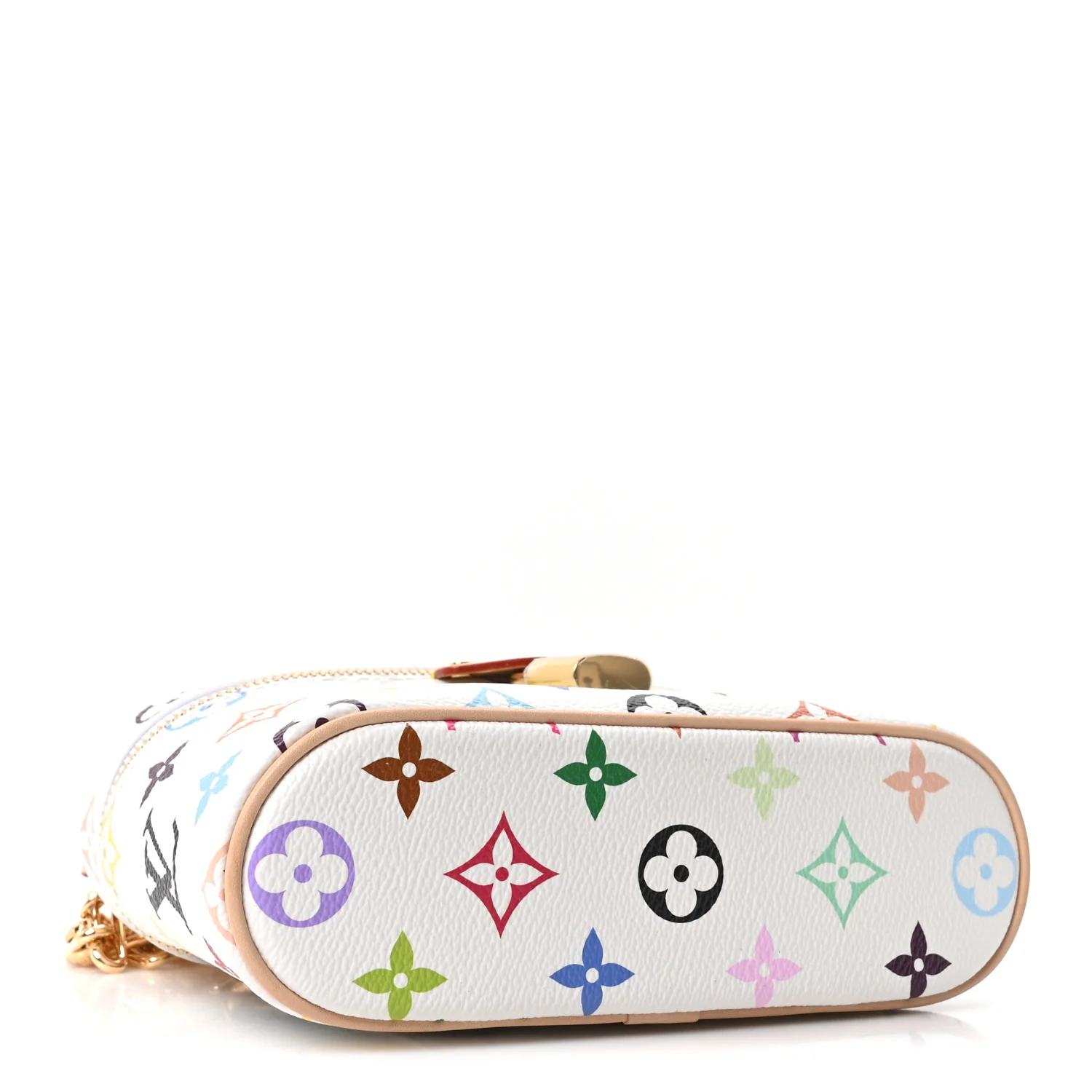 LV x TM Monogram Multicolor Vanity Chain Pouch White - Image 3