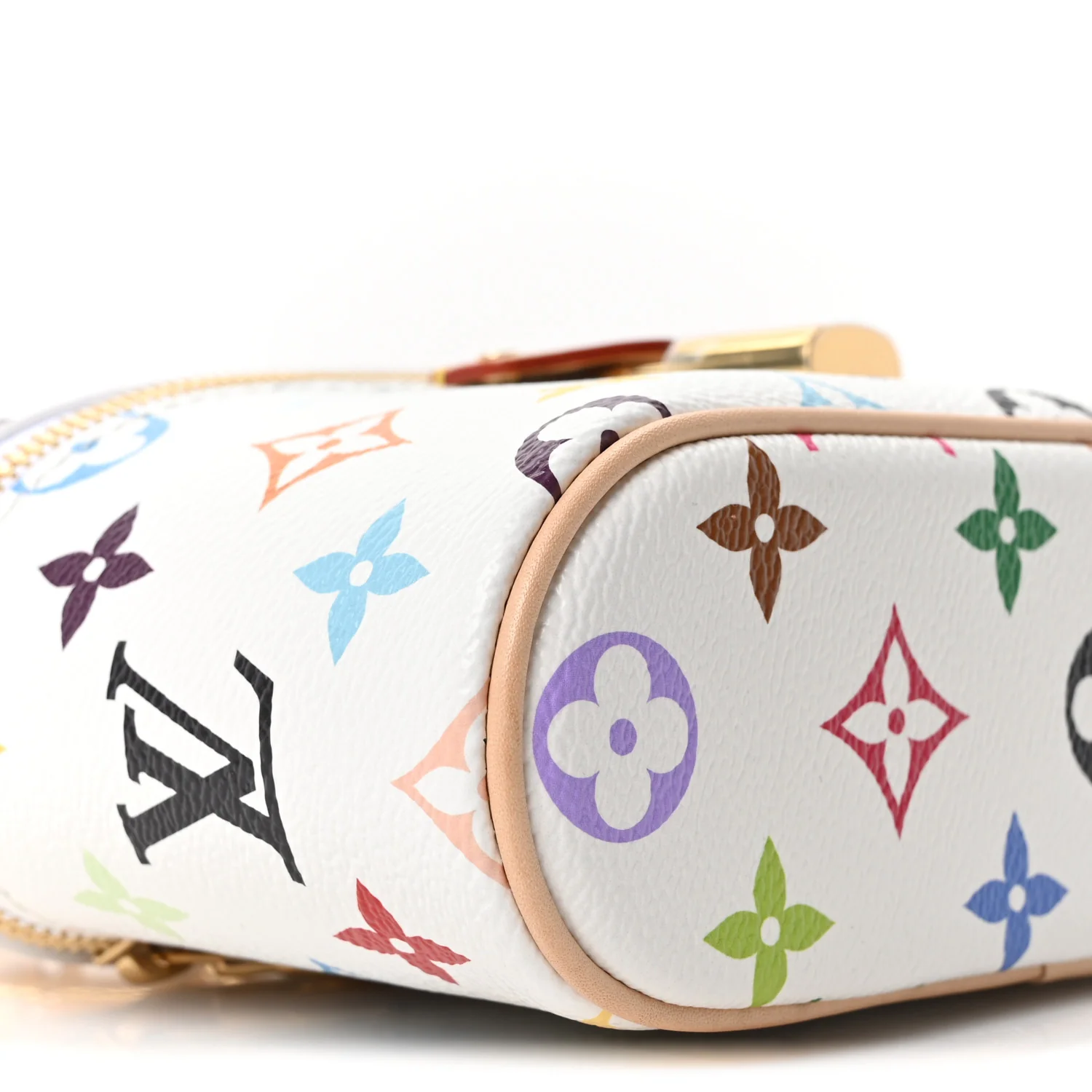 LV x TM Monogram Multicolor Vanity Chain Pouch White - Image 7