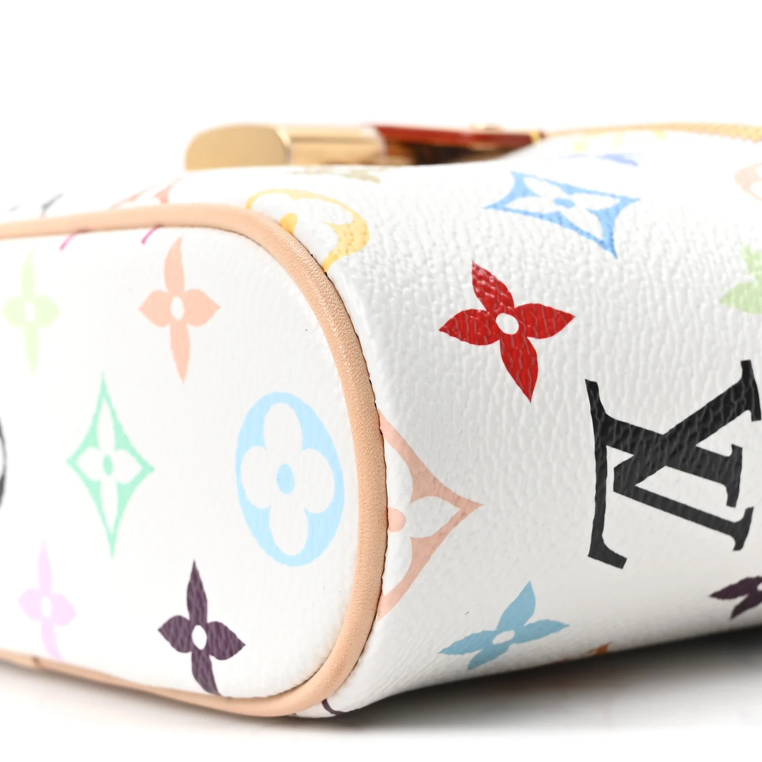 LV x TM Monogram Multicolor Vanity Chain Pouch White - Image 8