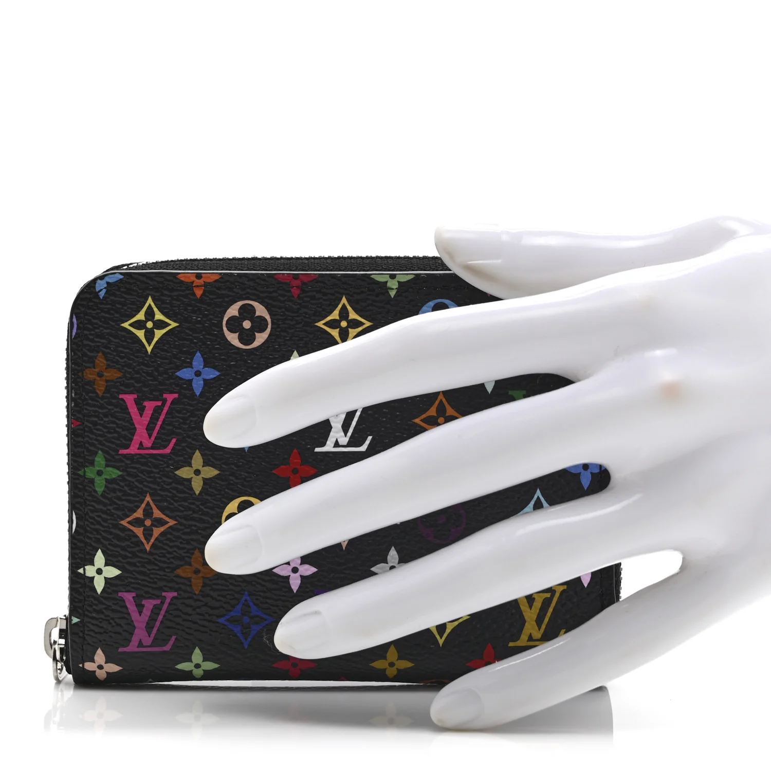 LV x TM Monogram Multicolor Zippy Coin Purse Black - Image 2