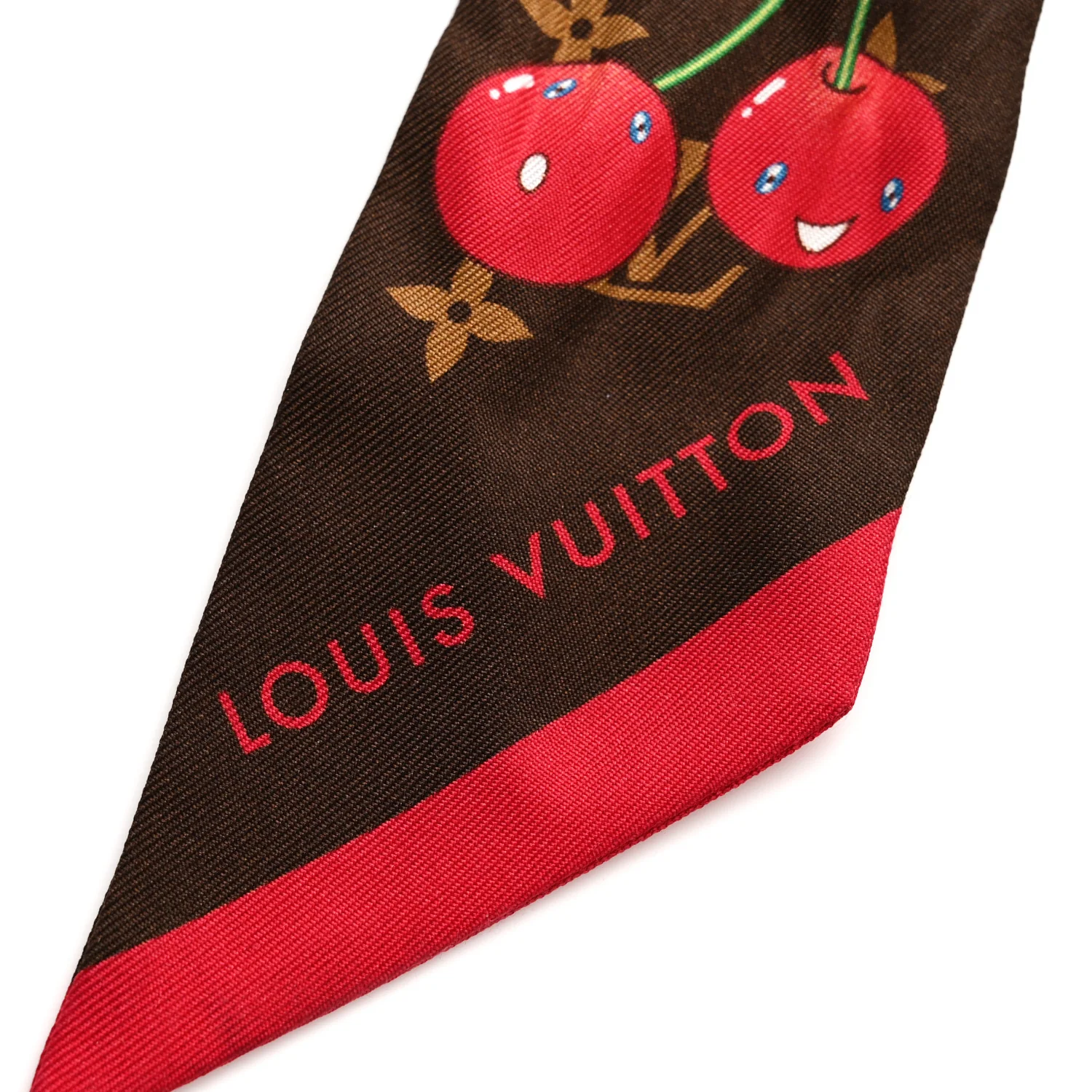 LV X TM Silk Monogram Cerises Bandeau Brown - Image 3