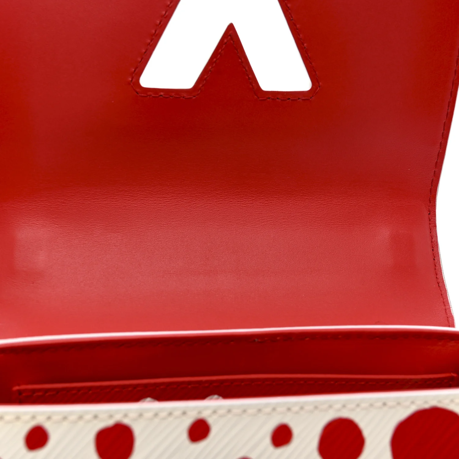LV X YK Epi Infinity Dots Twist Shoulder Bag PM White Red - Image 13