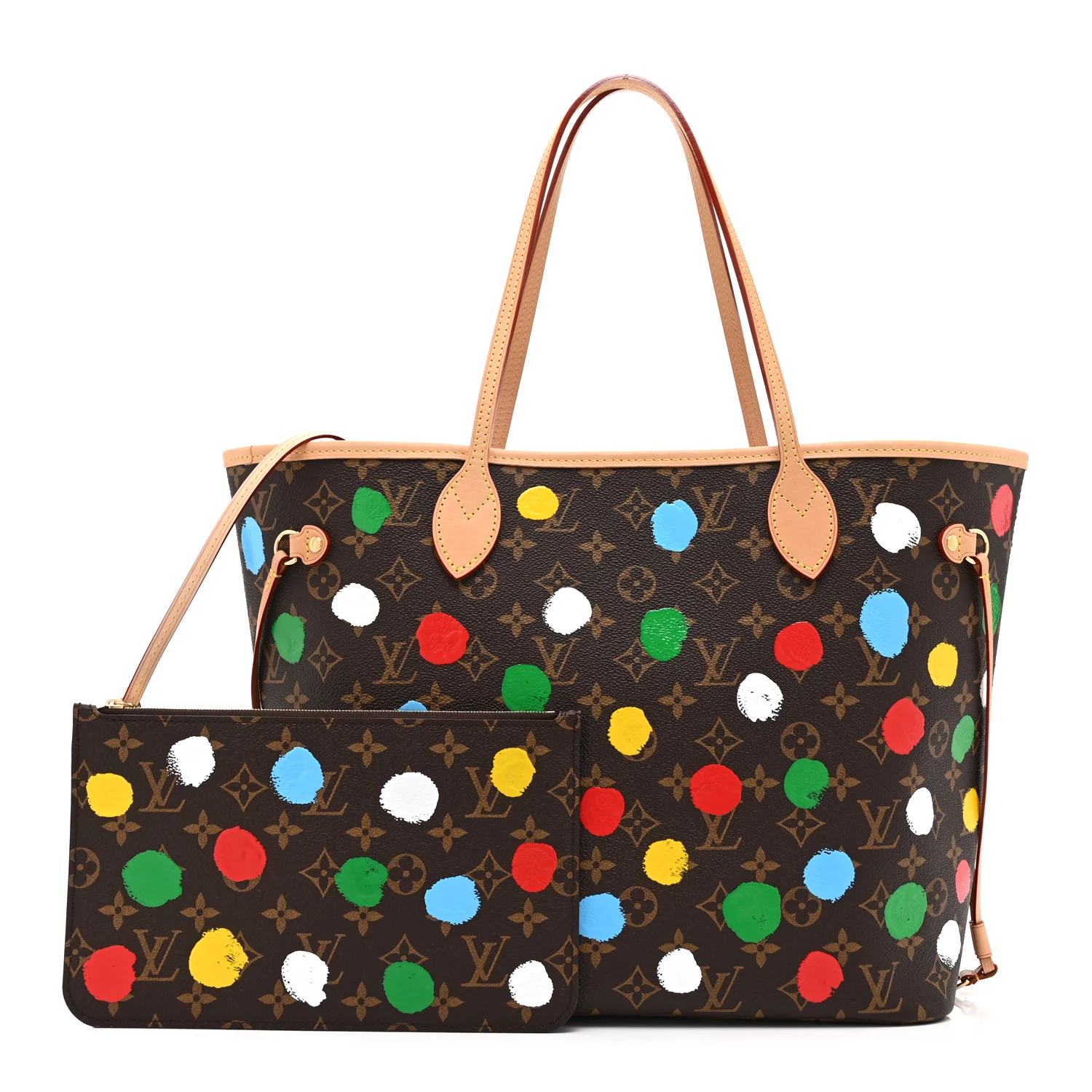 LV X YK Monogram Dots Neverfull MM - Image 3