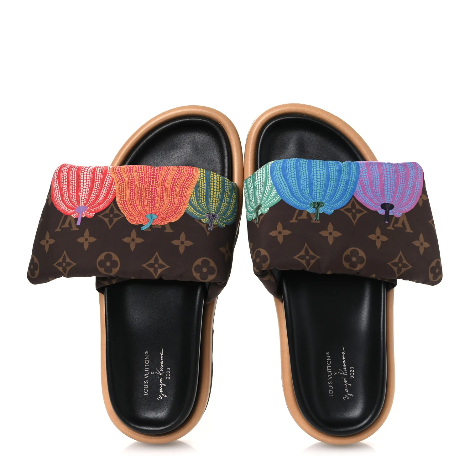 LV X YK Nylon Monogram Pumpkins Pool Pillow Comfort Mule 40 - Image 2