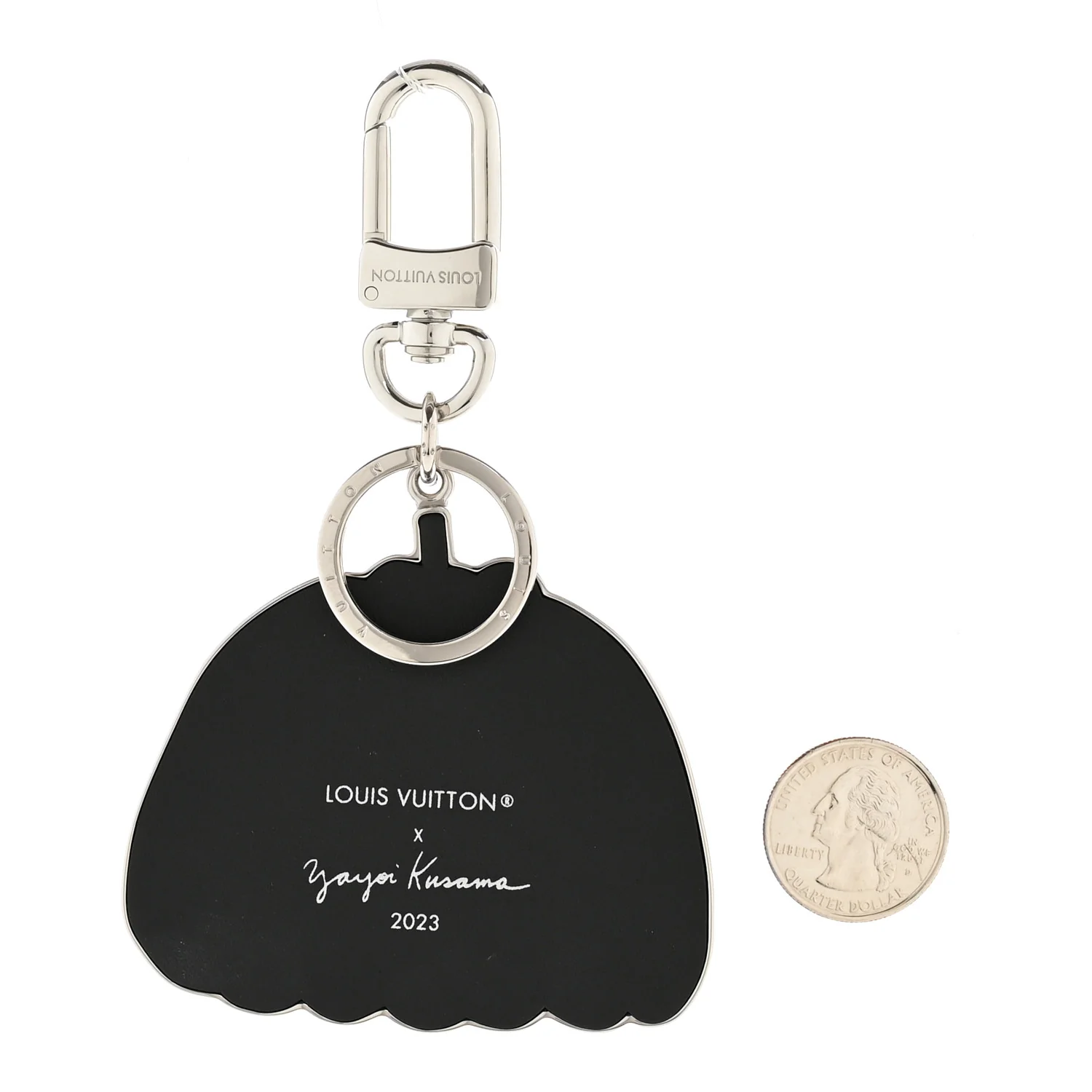 LV X YK Pumpkin Key Holder Bag Charm Blue - Image 2
