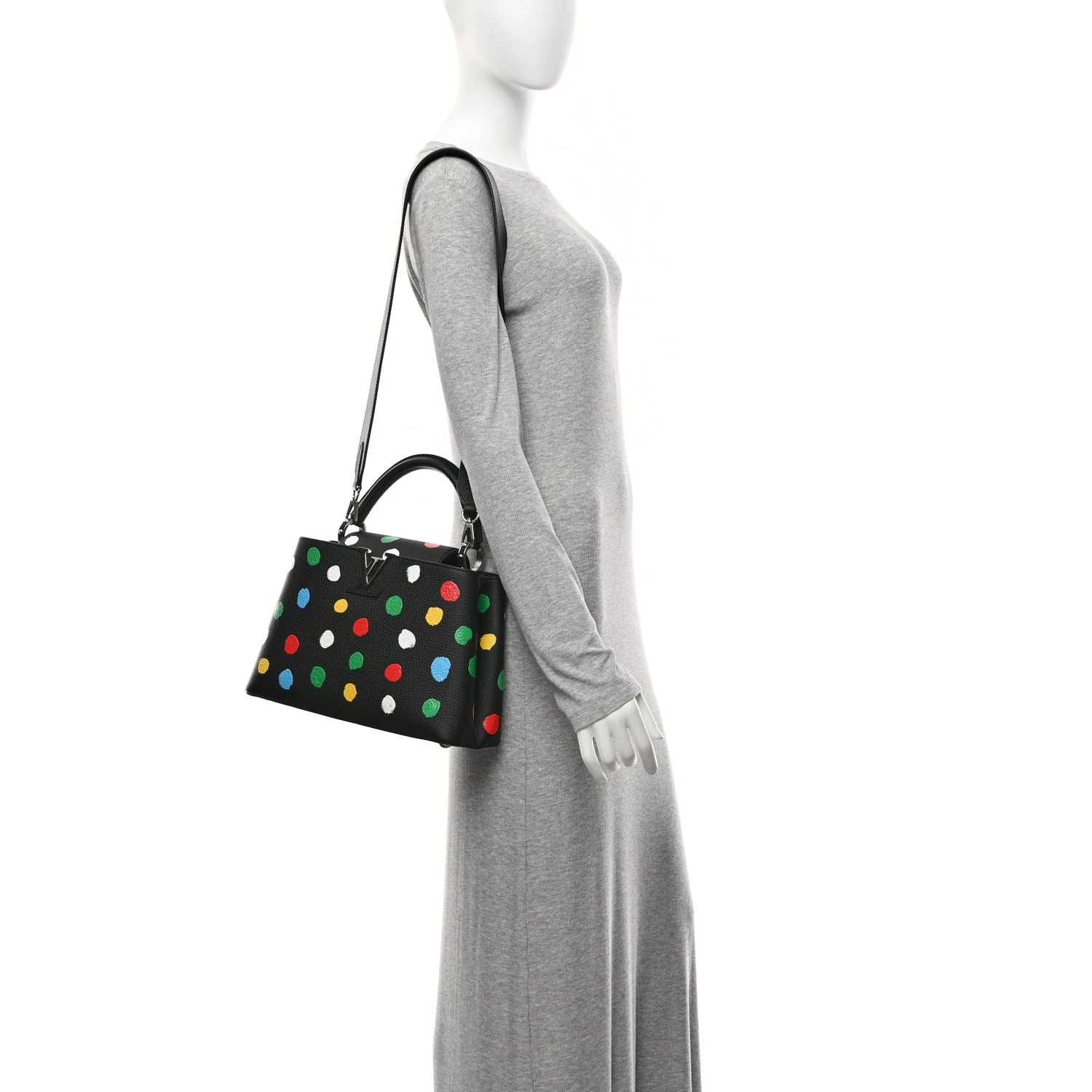 LV X YK Taurillon Capucine MM Black - Image 2