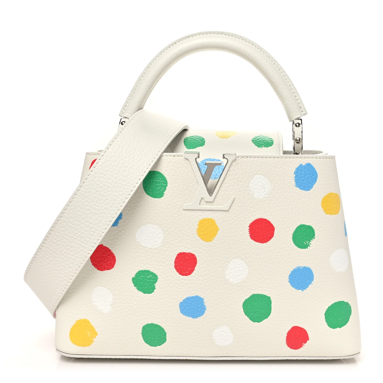 LV X YK Taurillon Capucines BB White