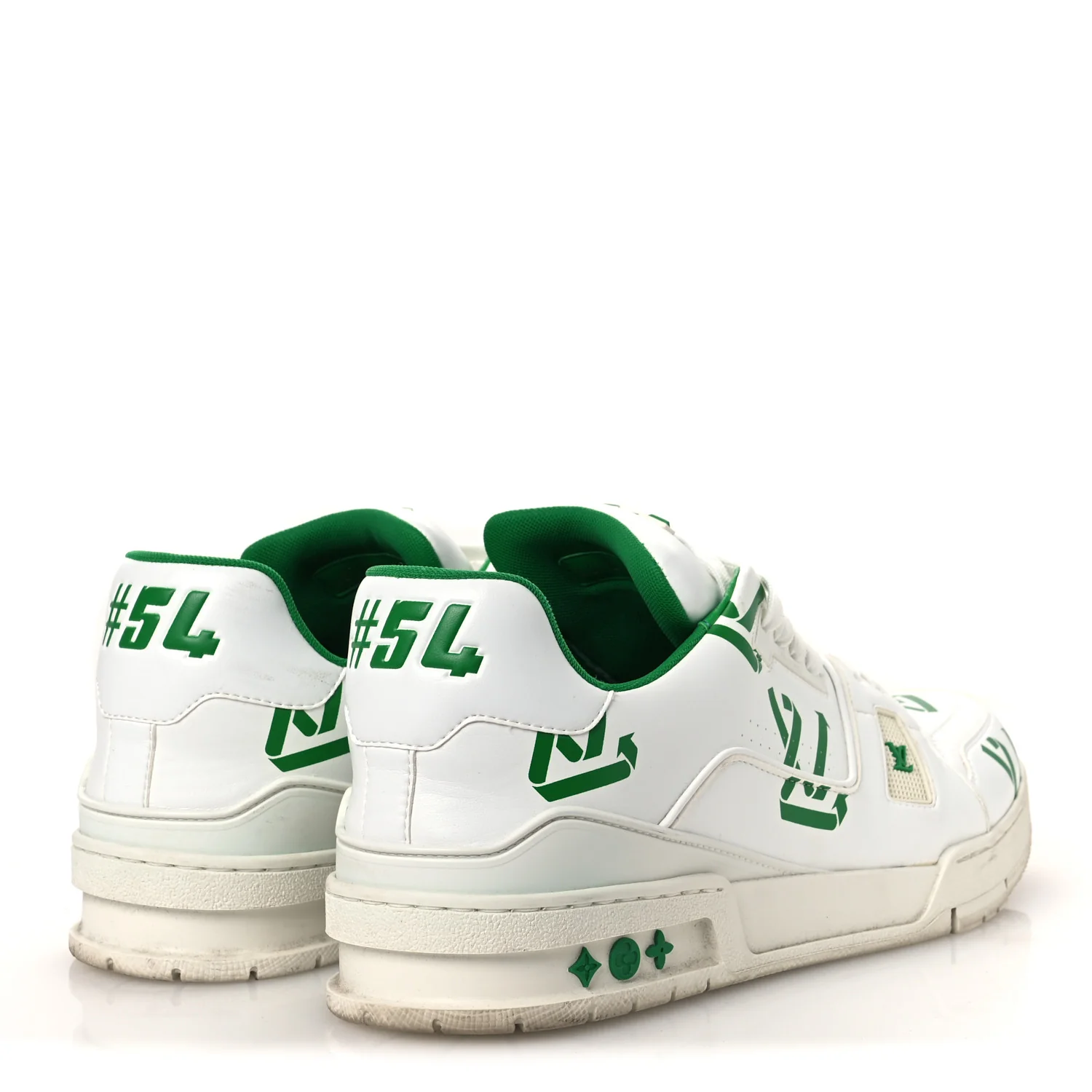 Mens LV Trainer Sneakers 10.5 Green - Image 5