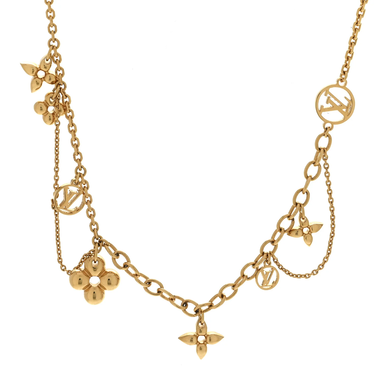 Metal Blooming Supple Necklace Gold - Image 4